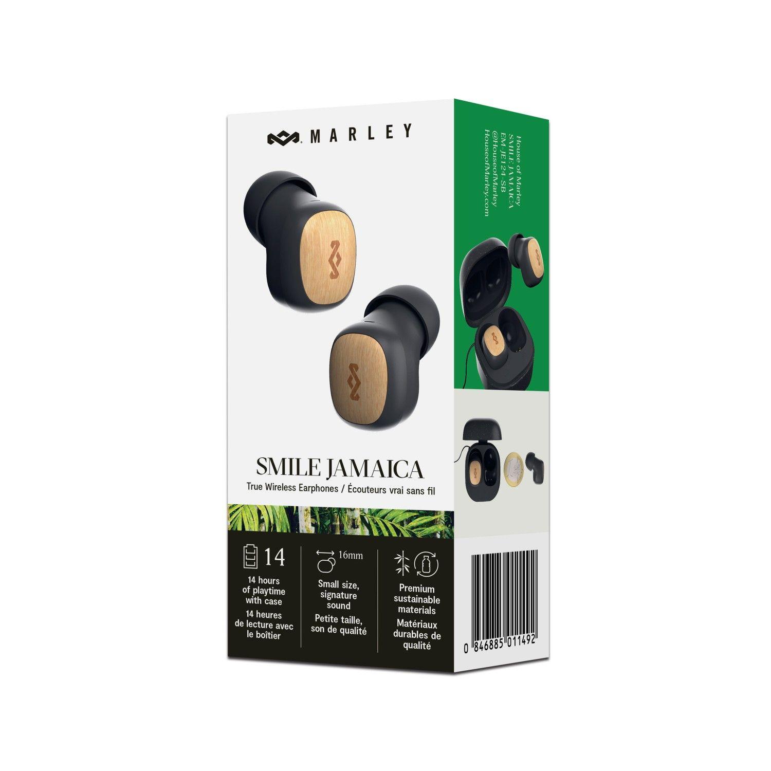Audífonos Bluetooth Smile Jamaica Mini TWS Negro Marley-7