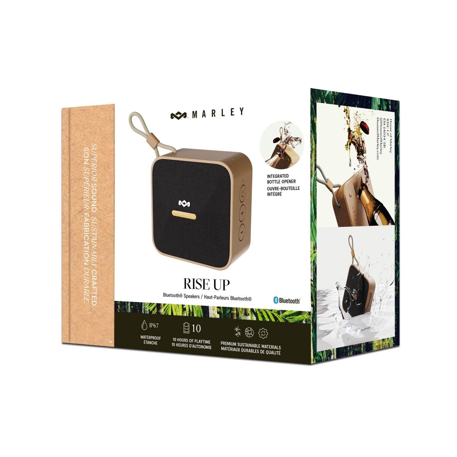 Parlante Bluetooth 5.3 Waterproof Rise Up Negro Marley-8