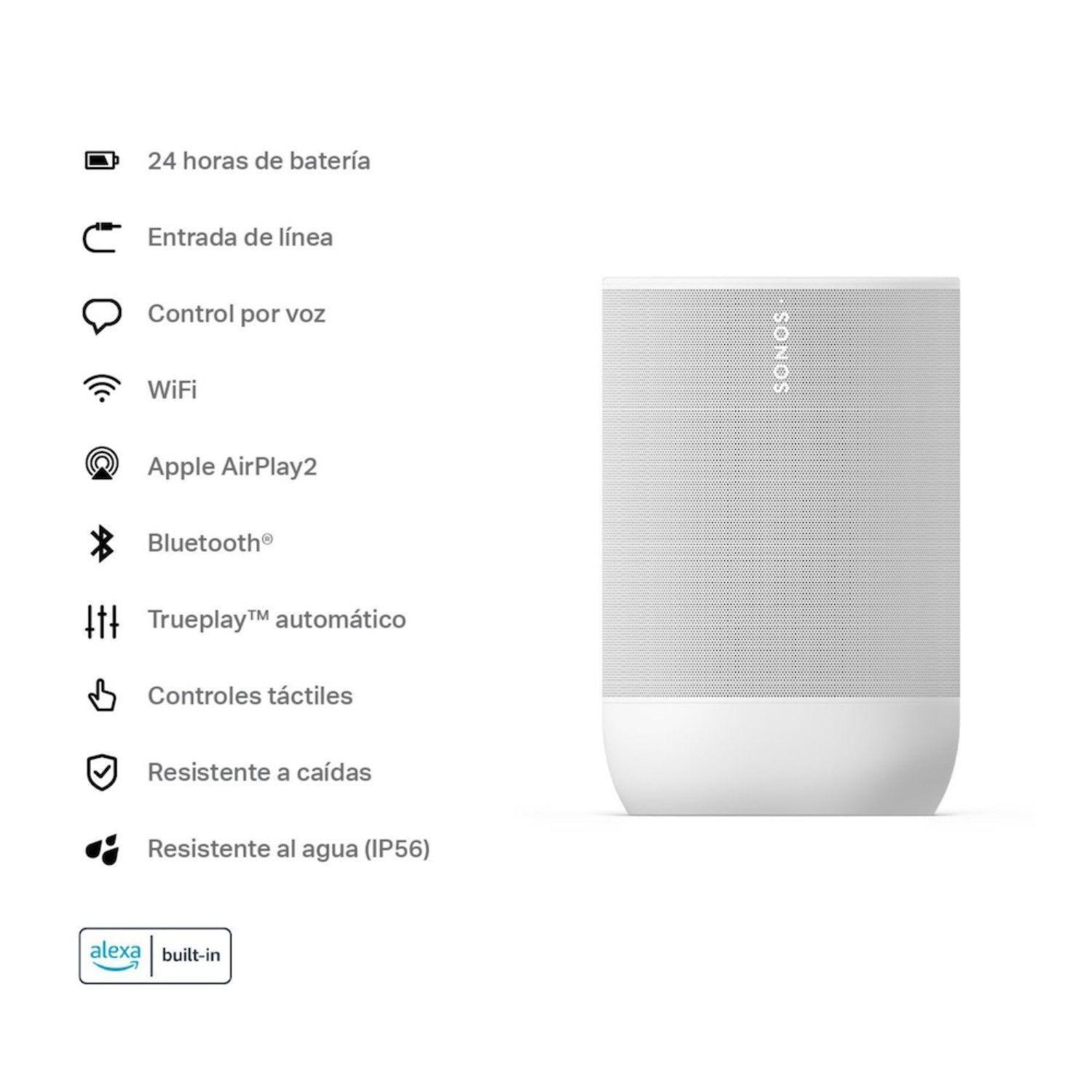Parlante Bluetooth Sonos Move 2 Wireless Wifi Blanco-4