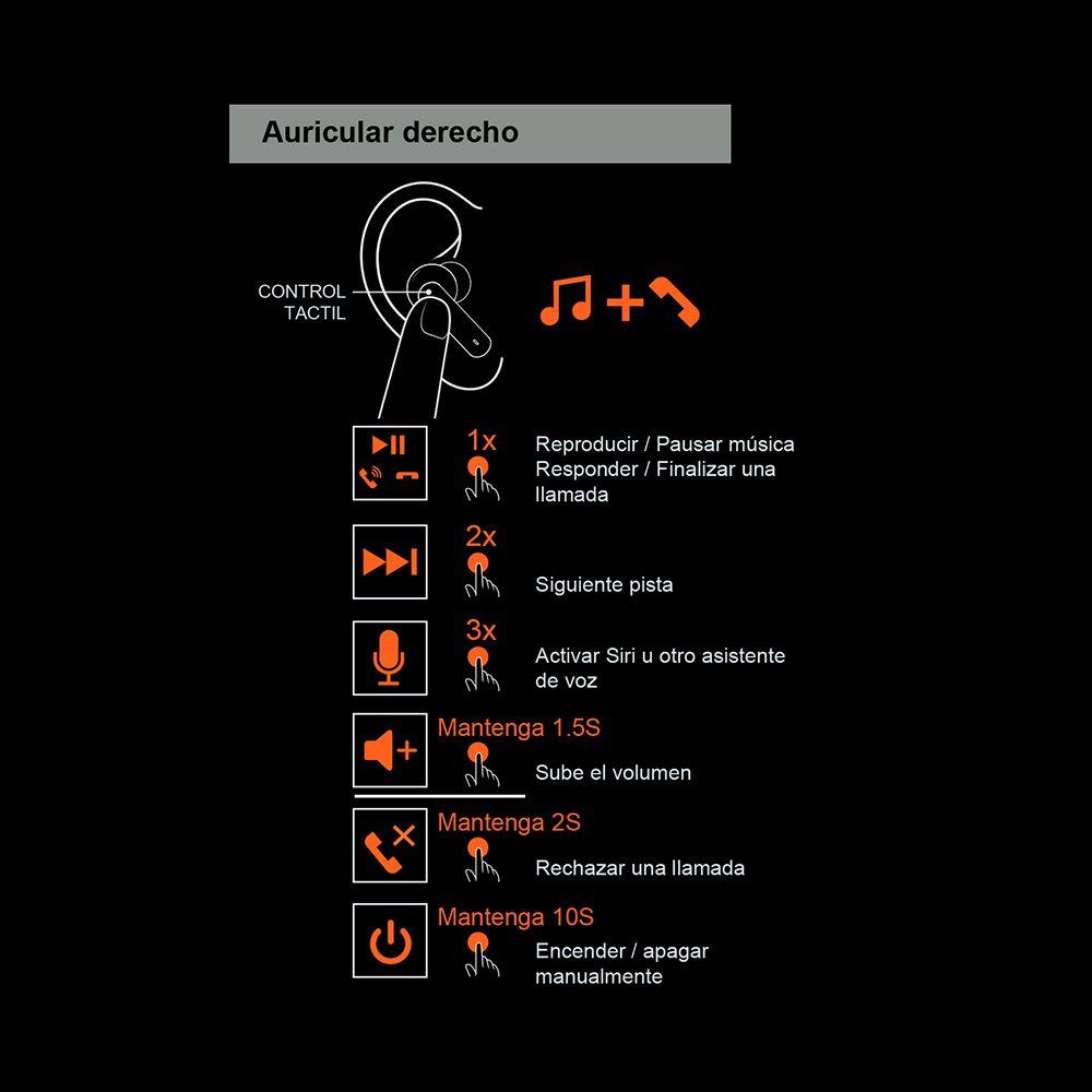 Audífonos In Ear Stereo Bluetooth Wave Pods ProLine-4