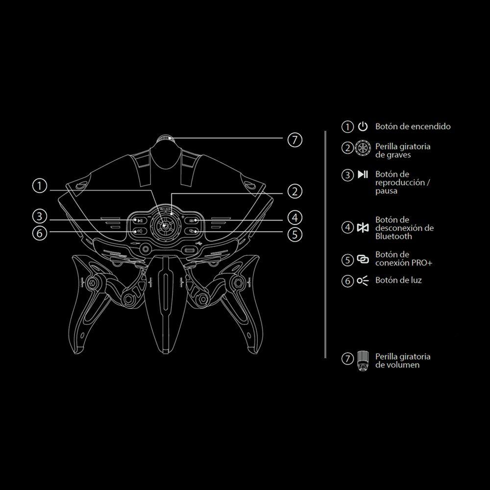 Parlante Portátil Venom Bluetooth Master-G-8