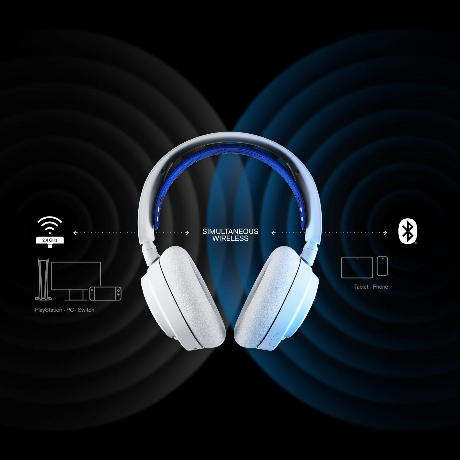 Audífonos Gamer SteelSeries Nova 7 PS Inalámbrico Blancos-2