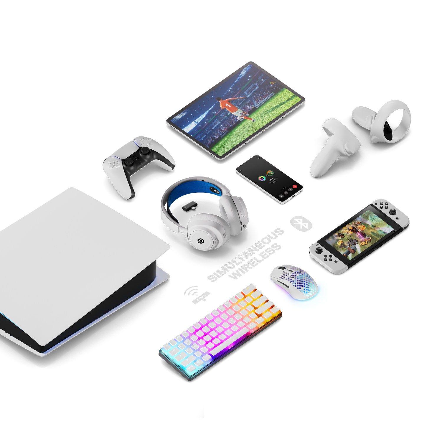 Audífonos Gamer SteelSeries Nova 7 PS Inalámbrico Blancos-4