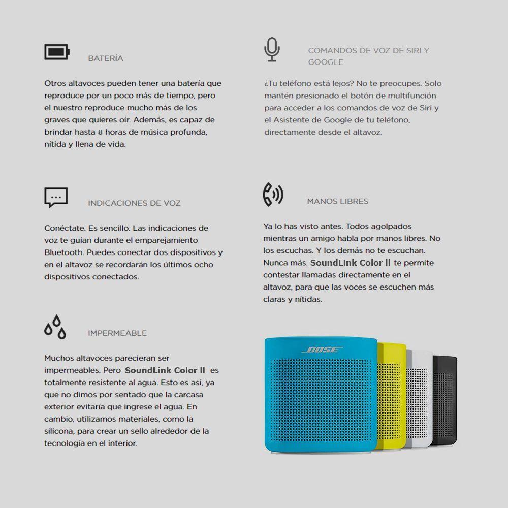 Parlante Portátil Bluetooth Bose Soundlink Color 2-4