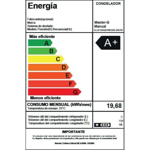 Freezer Horizontal 200L GLACIAR200W Blanco Master-G-3