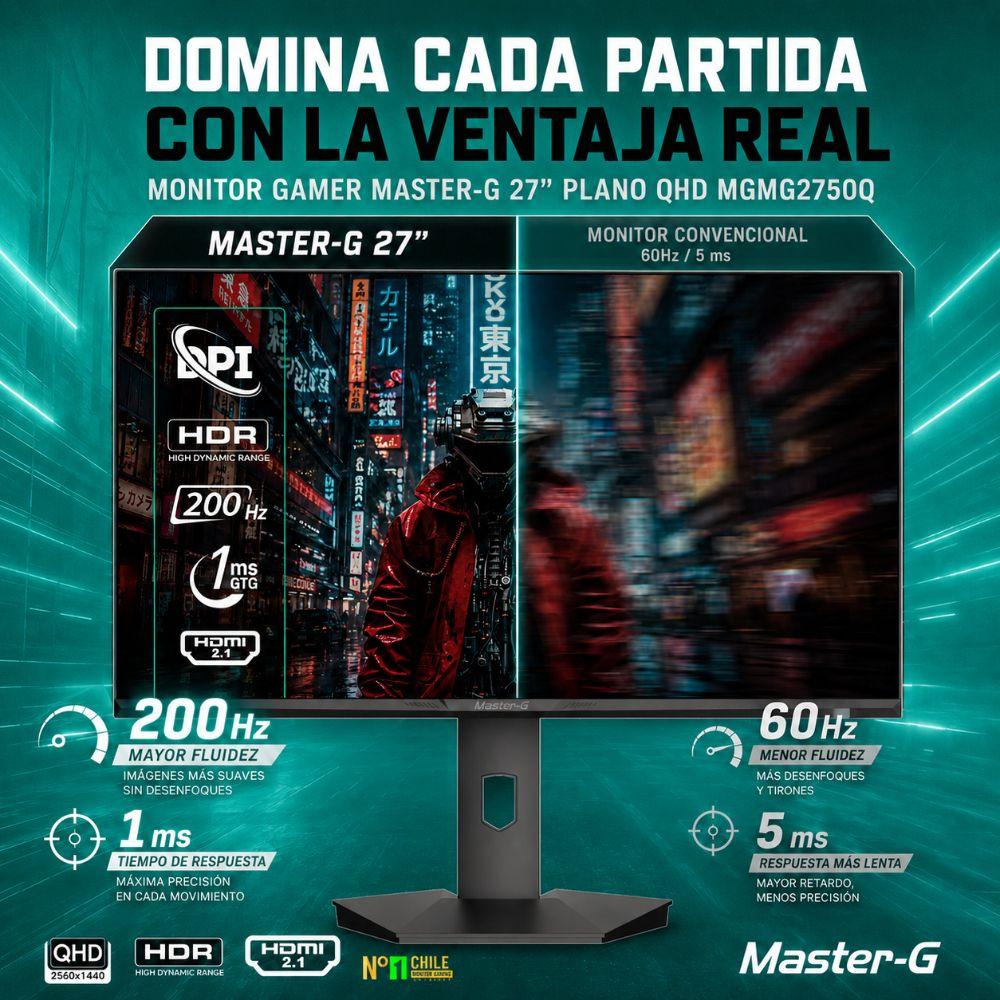 Monitor Gamer 27" QHD IPS Pivote 90 200Hz 1Ms MGMG2750Q-2