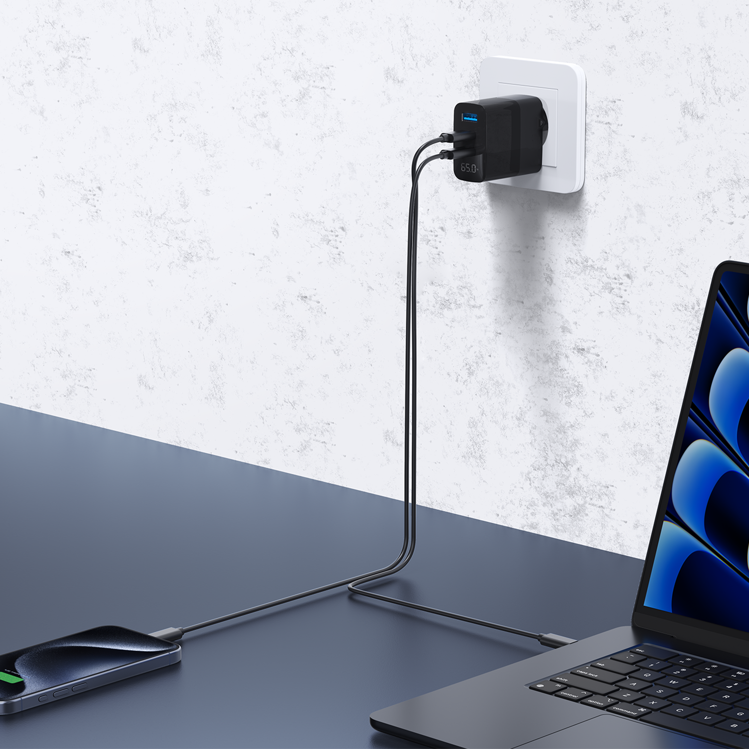 Cargador Portátil Carga Rápida 65w + Cable USB-C Master-G-7