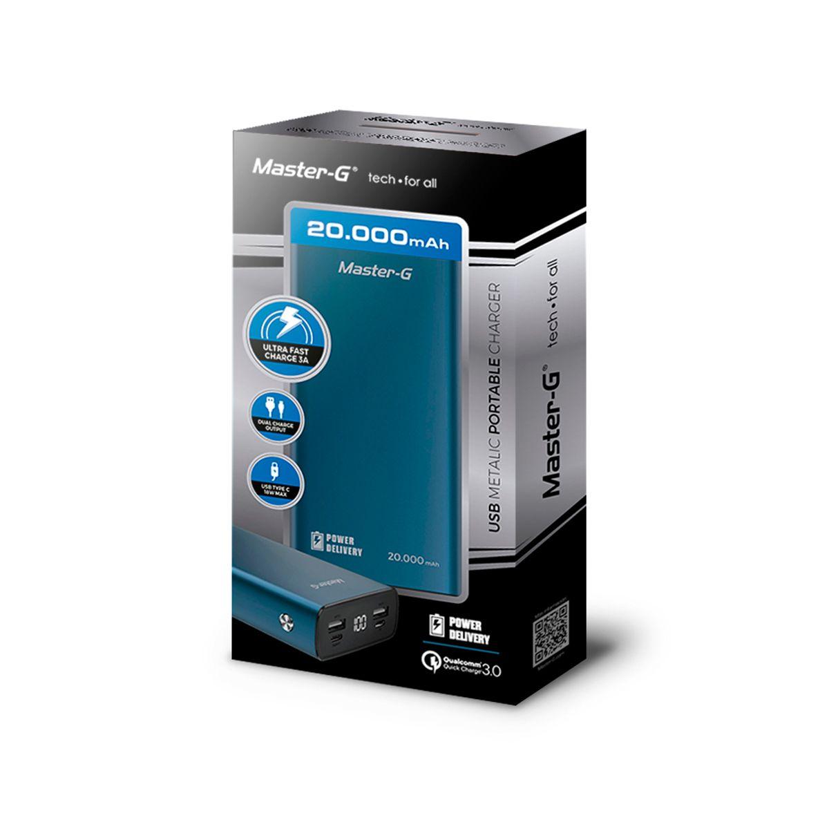 Batería Externa Power Bank Master-G 20000 Mah Power Delivery-3