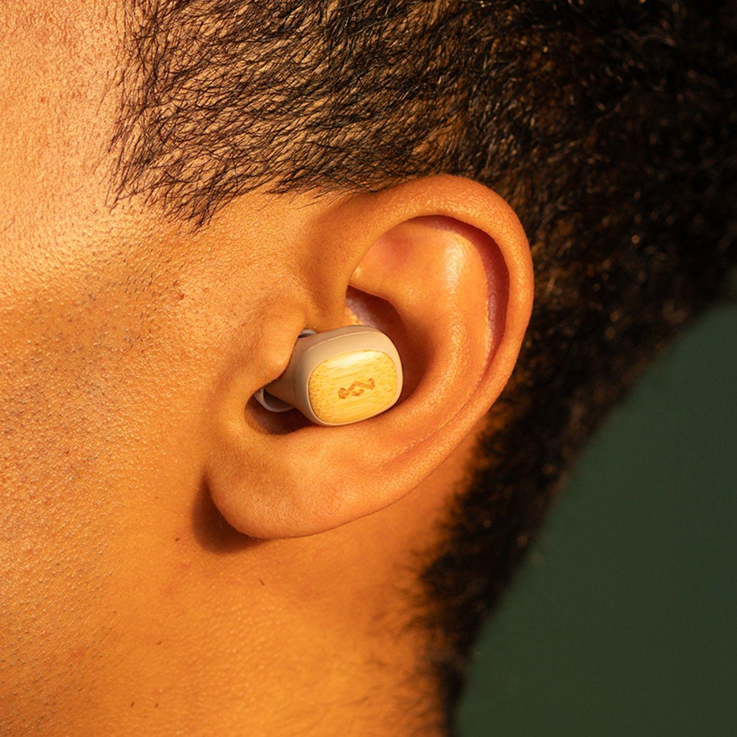 Audífonos Bluetooth Smile Jamaica Mini TWS Cream Marley-5