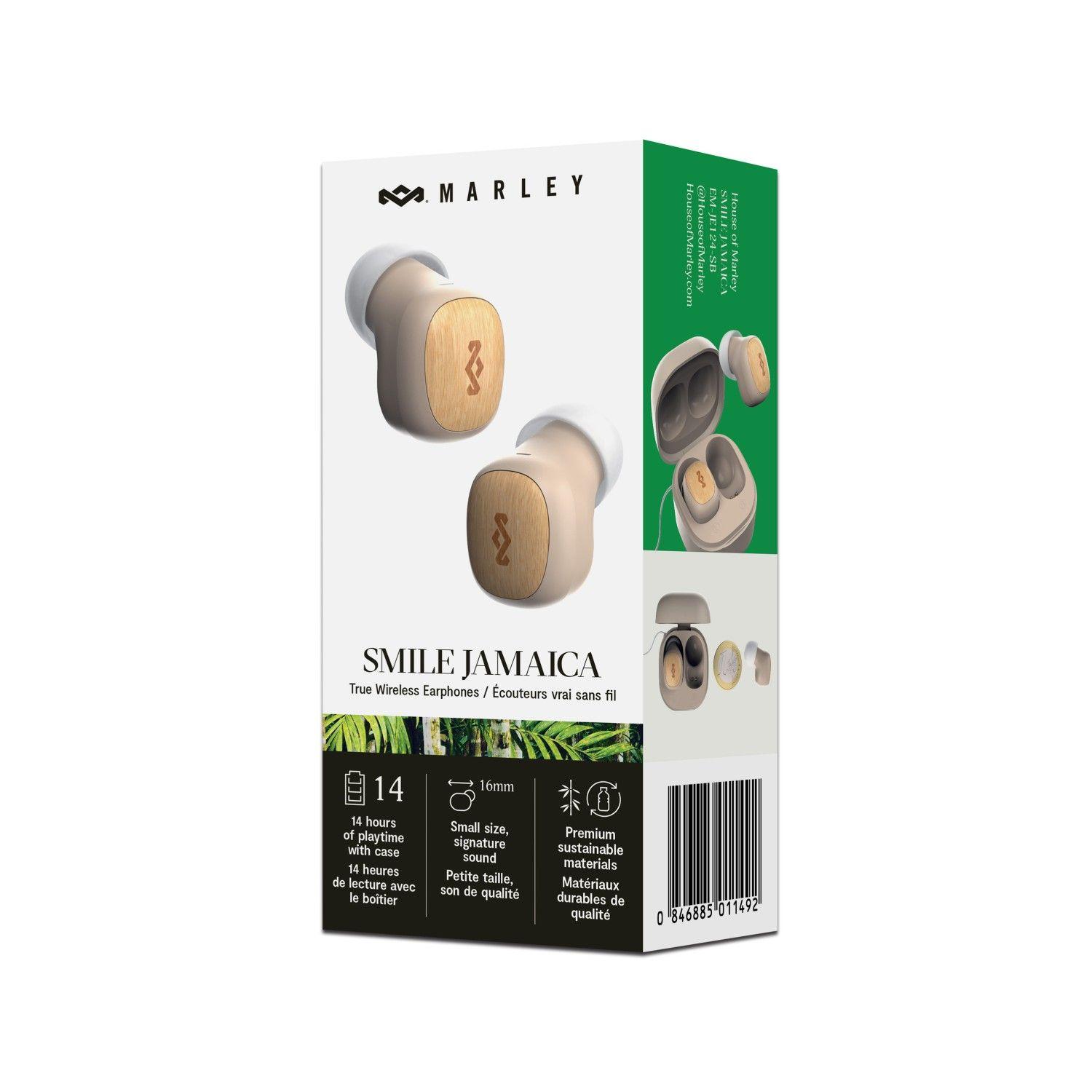 Audífonos Bluetooth Smile Jamaica Mini TWS Cream Marley-6