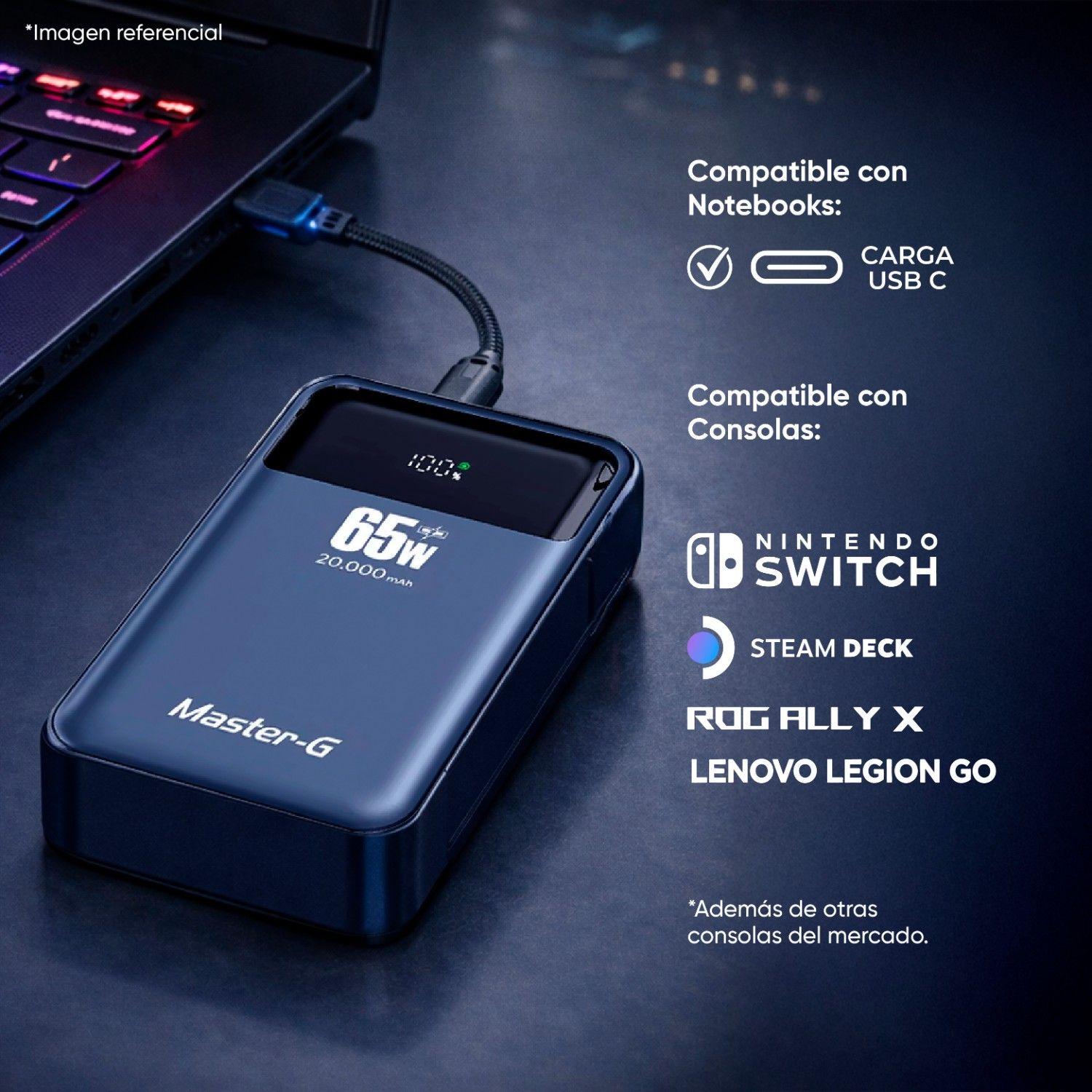 Batería Externa Power Bank Notebook 20000 Mah 65W Master-G-2