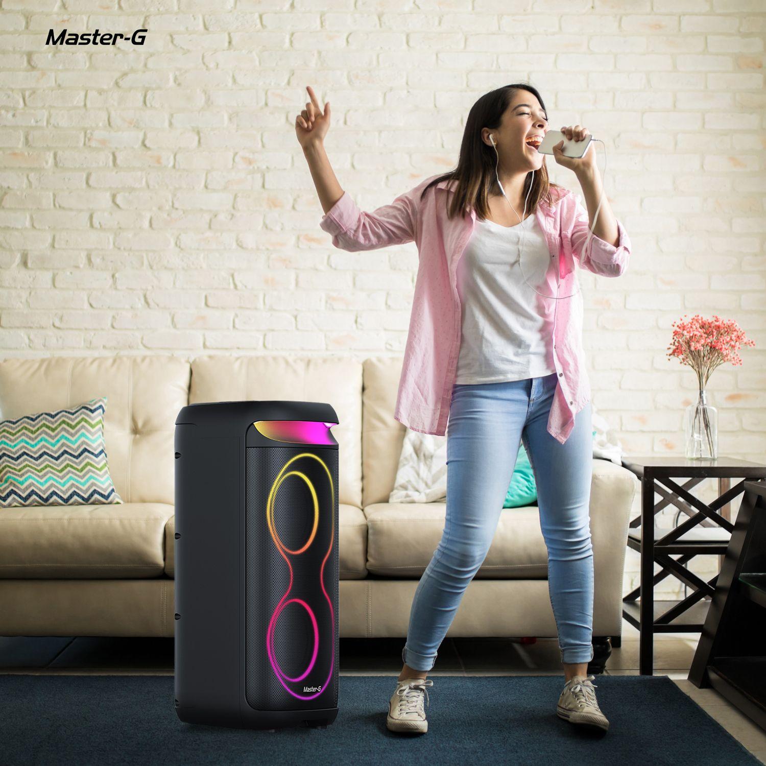 Parlante Bluetooth Karaoke Champion 6,5” X2 con Micrófono-8