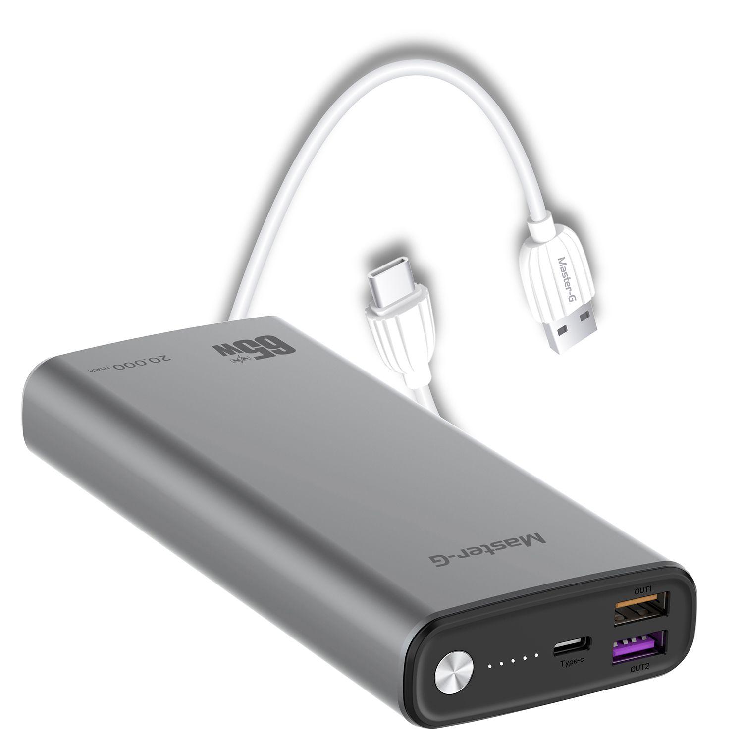 Kit Batería Externa Laptop 20000Mah + Cable Carga USB-C-0