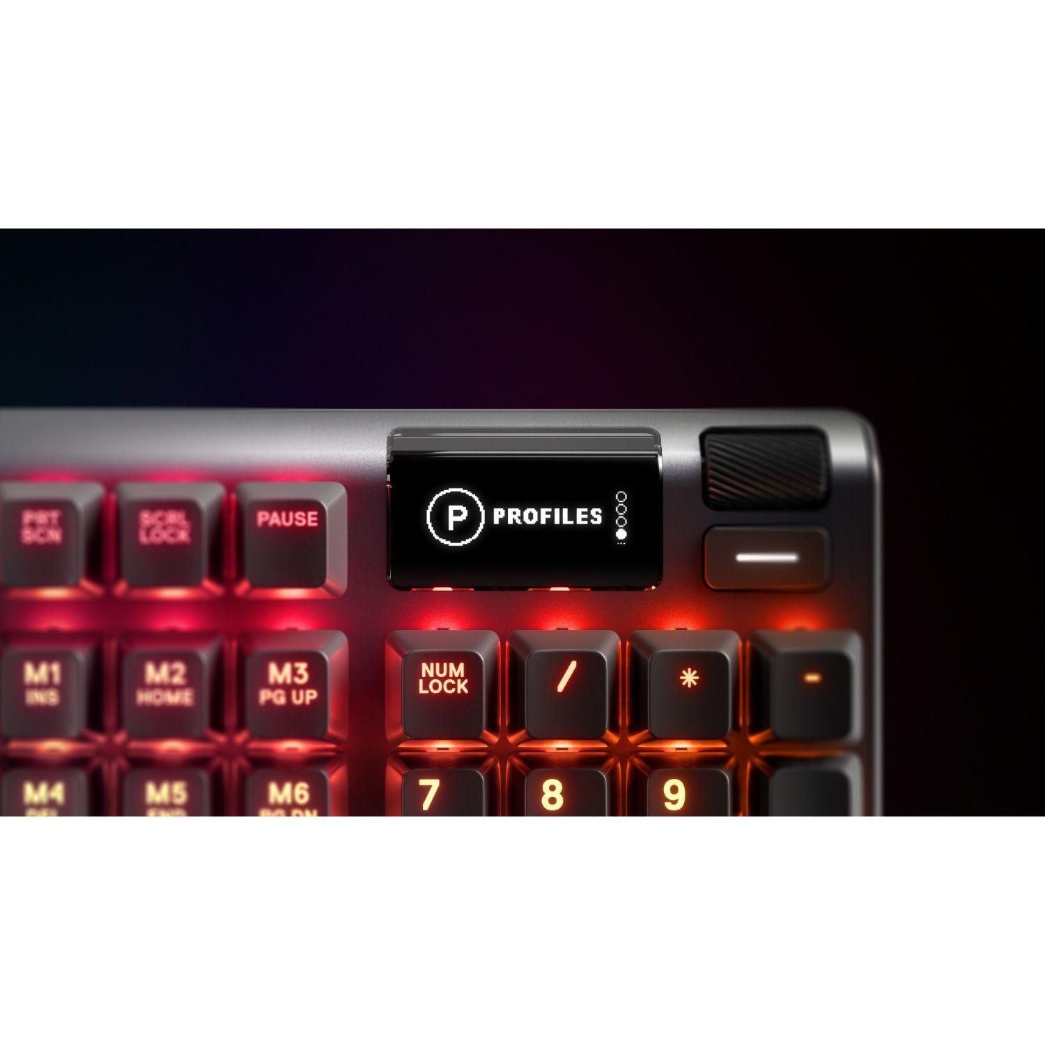 Teclado Gamer Mecánico SteelSeries Apex 5 RGB con OLED-6