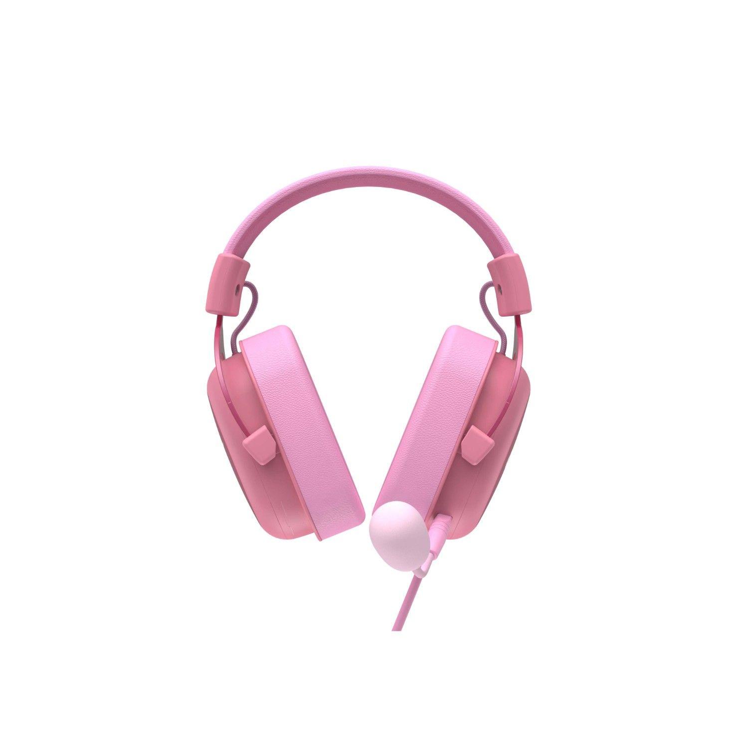 Audífono Gaming Headphone Micrófono 53mm H2002dPI Havit Rosa-3