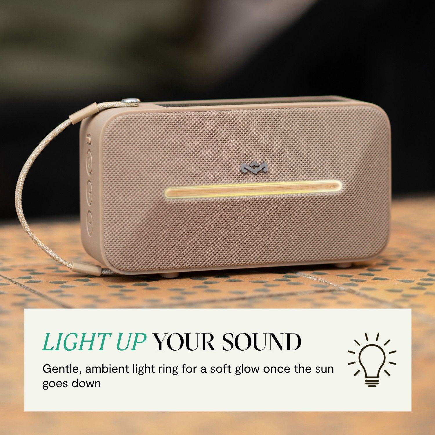 Parlante Bluetooth 5.3 Waterproof Rise Up Solar Cream Marley-4