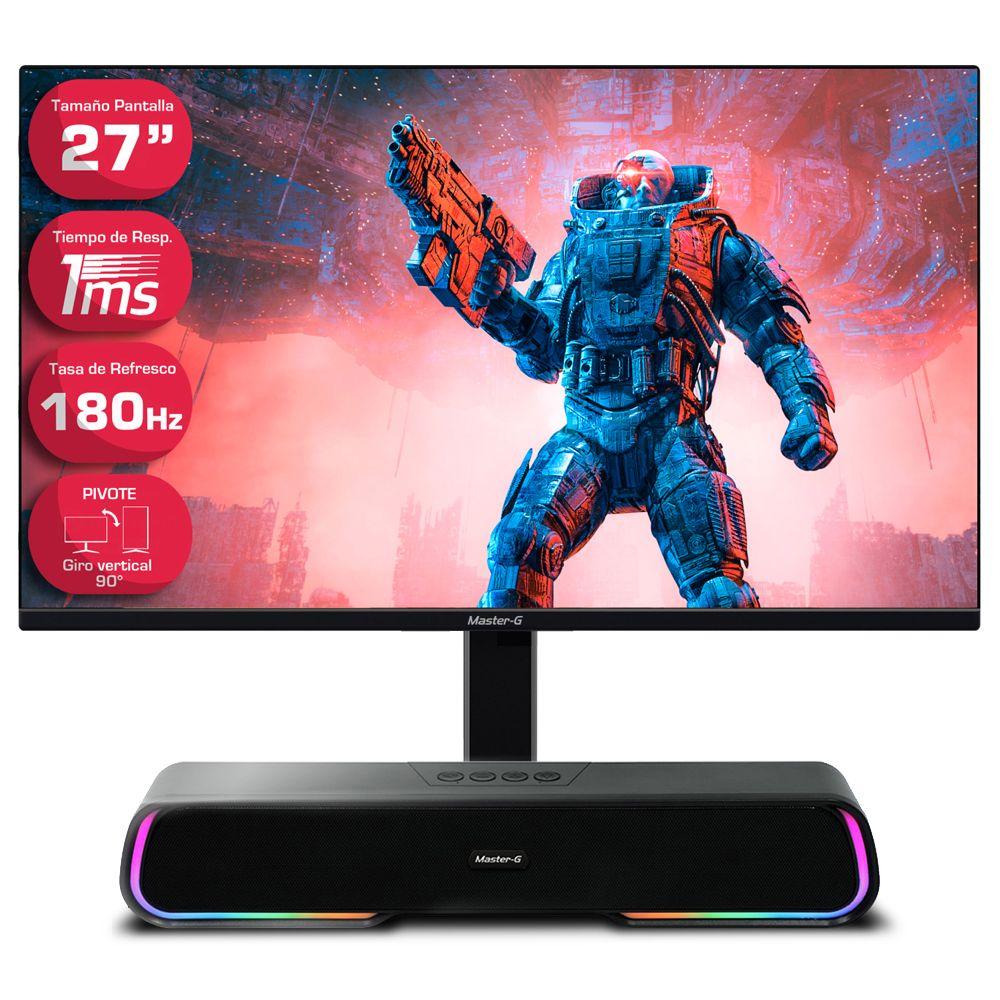 Pack Monitor Gamer 27" FHD Vertical 180Hz 1ms + Soundbar BT-0
