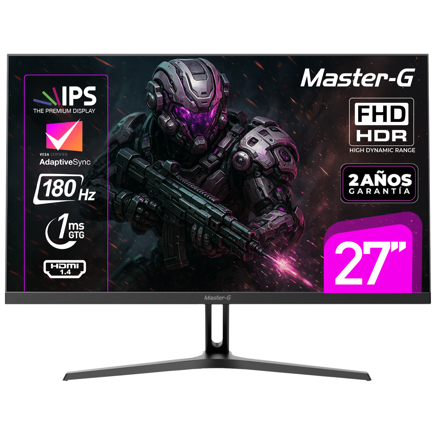 Monitor Gamer 27" FHD IPS HDR 180Hz 1Ms MGMG2740P Master-G-0