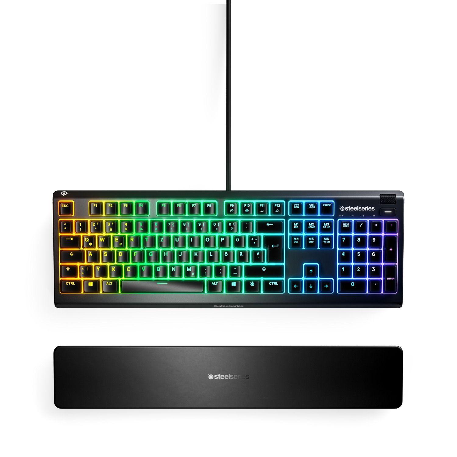 Teclado Gamer Mecánico SteelSeries Apex 3 Negro RGB Inglés-2