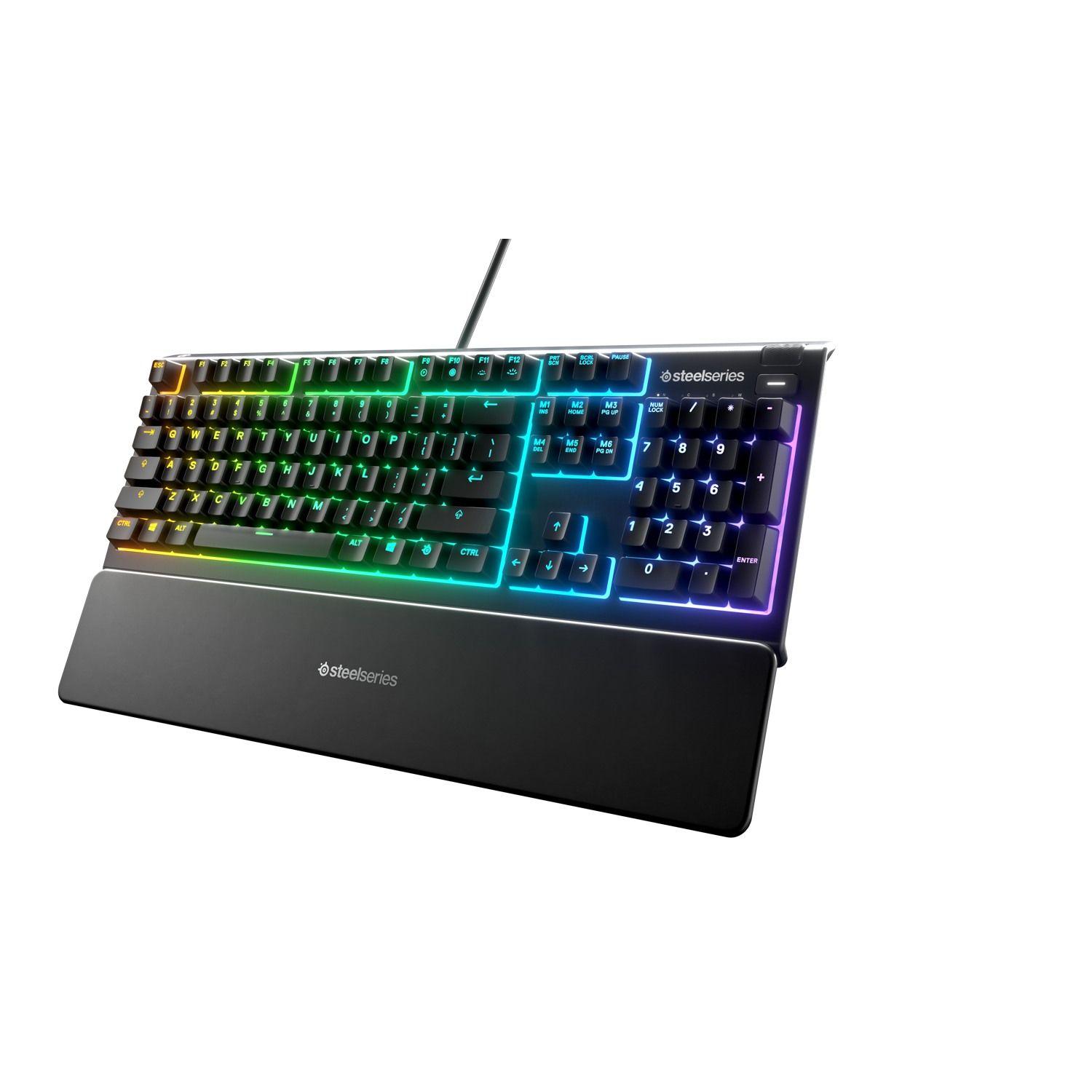 Teclado Gamer Mecánico SteelSeries Apex 3 Negro RGB Inglés-4