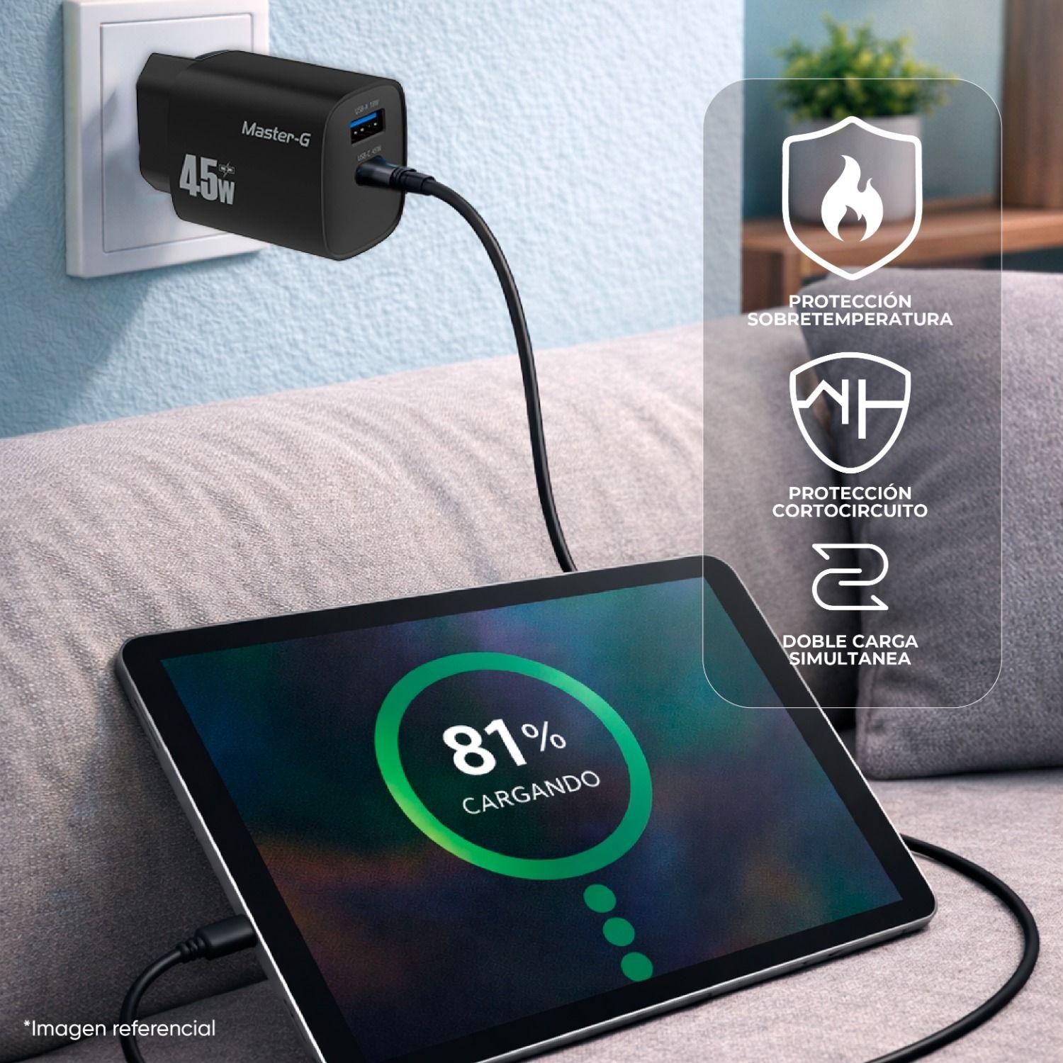 Cargador Portátil Carga Rápida 45w + Cable USB-C Master-G-2