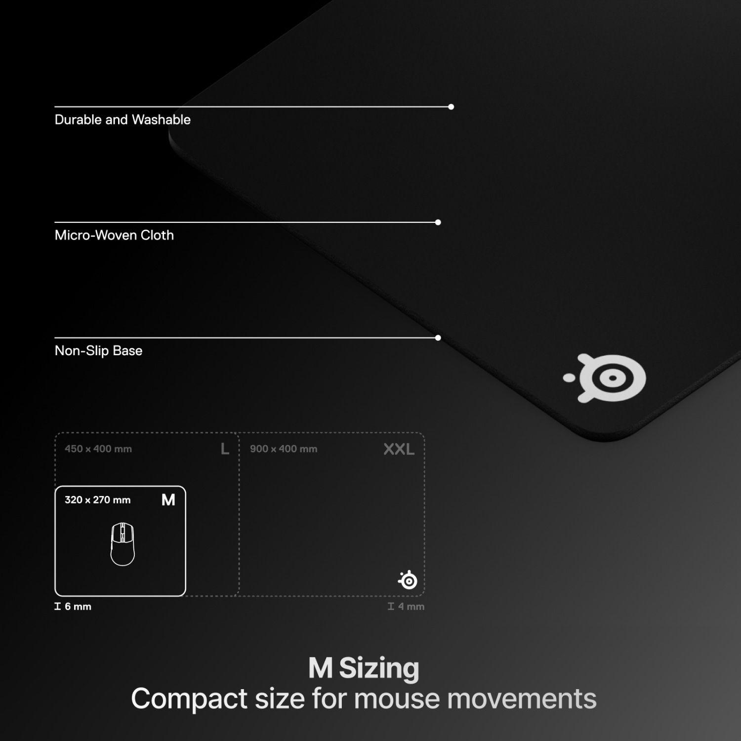 Mousepad Gamer SteelSeries QcK Heavy Medium Negro-3