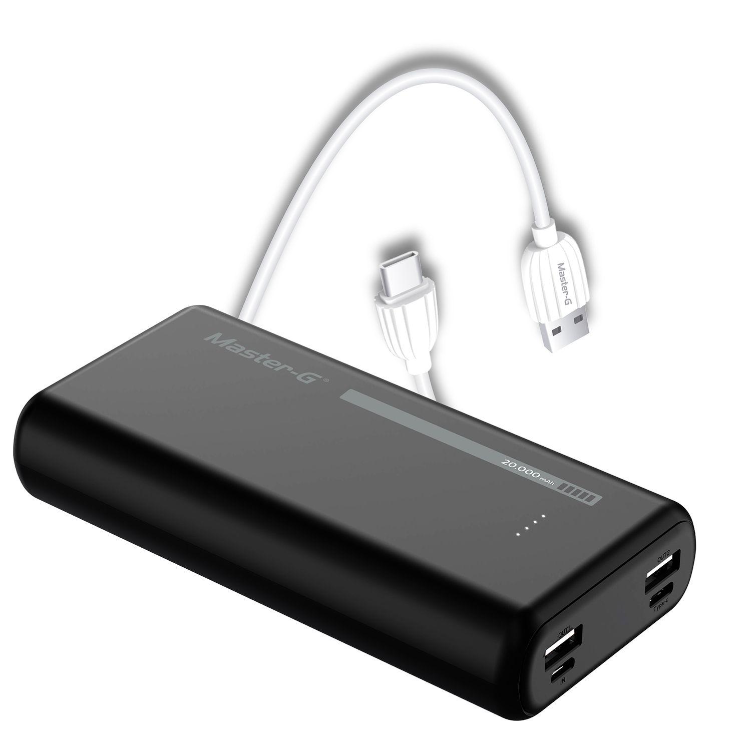 Kit Batería Externa 20000Mah + Cable Carga Rápida USB-C-0