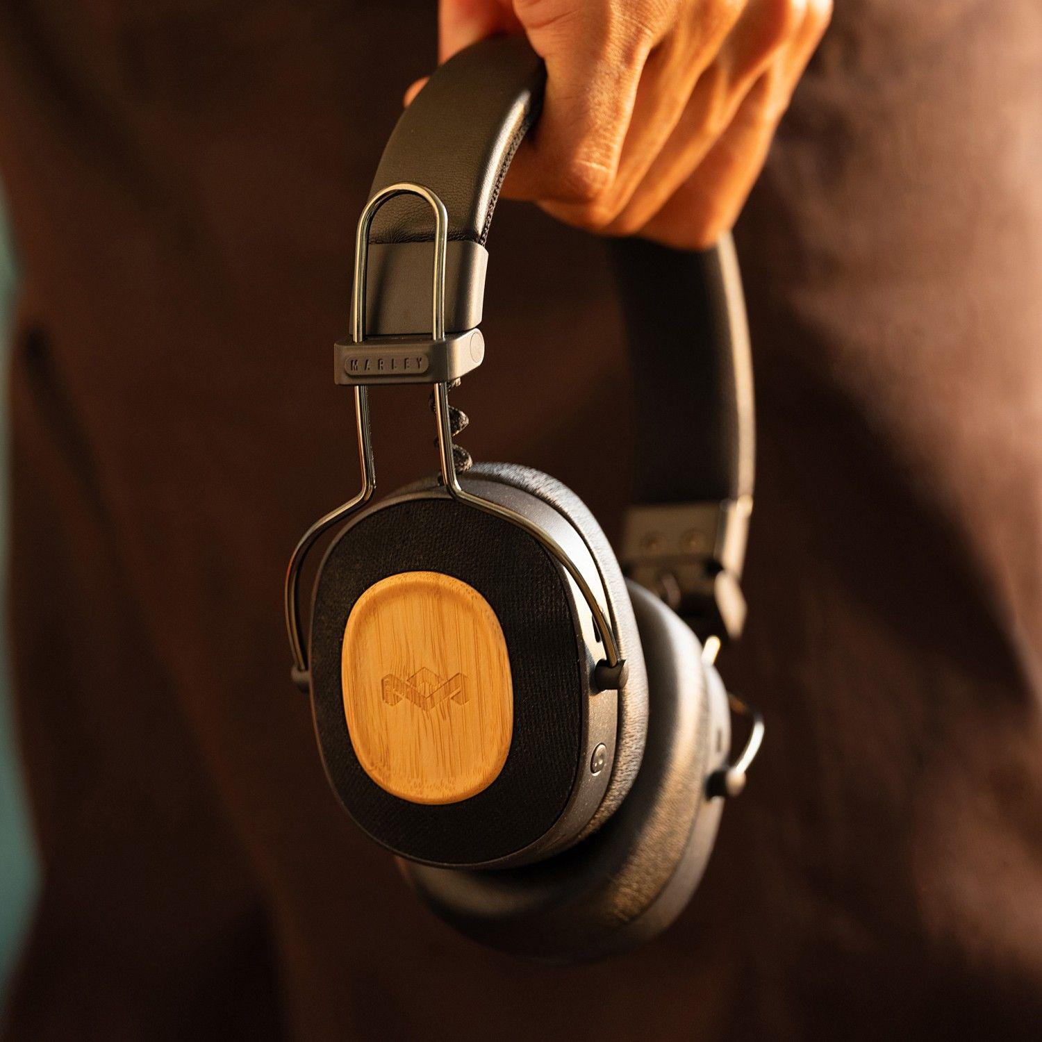 Audífonos Bluetooth Positive Vibration Riddim Negro Marley-4