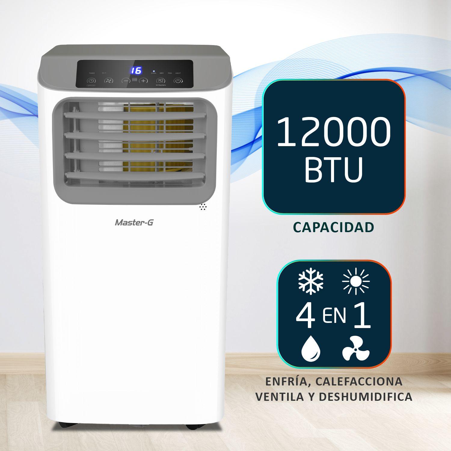 Aire Acondicionado Portátil Wifi 12000 BTU 4en1 MGAC12PORWF-2
