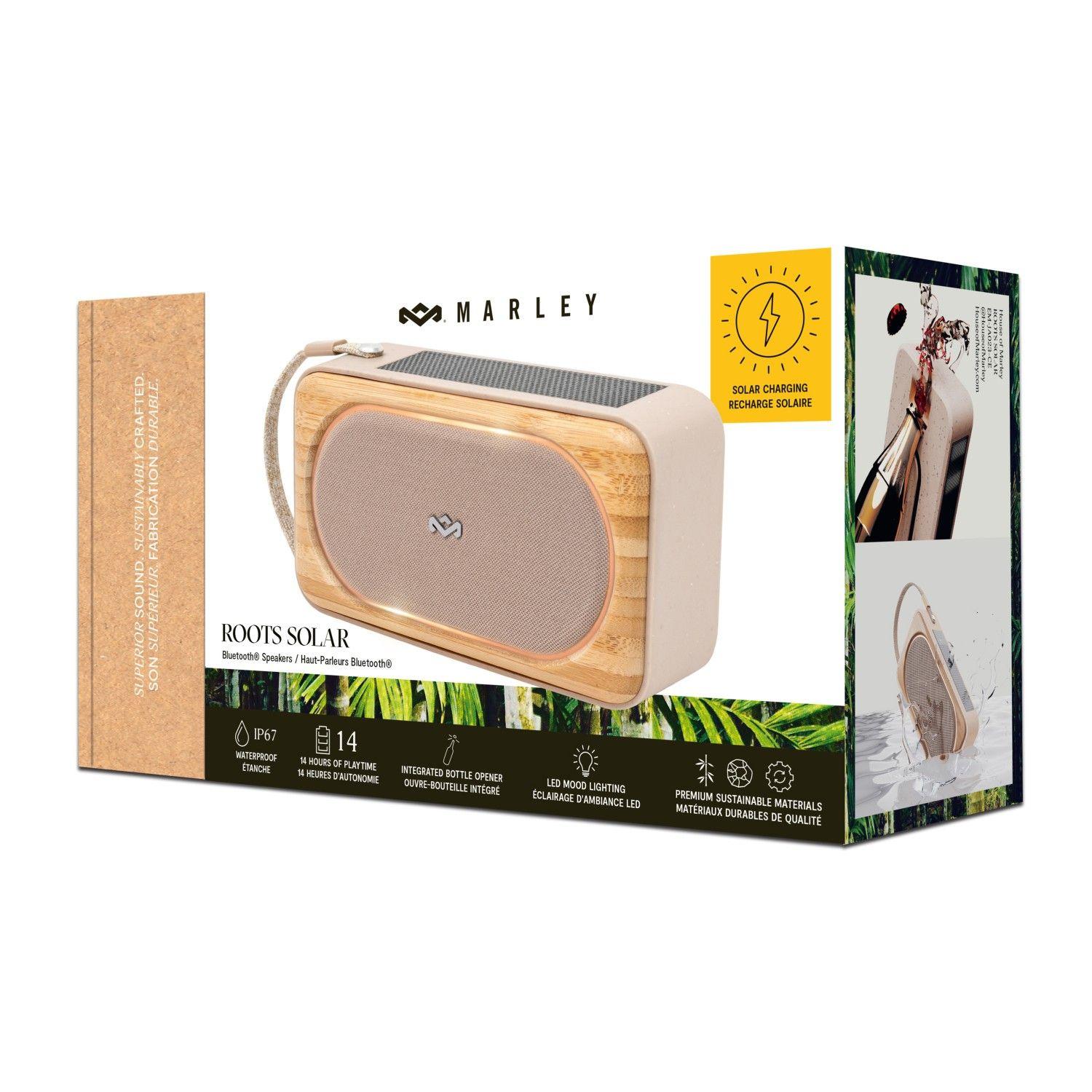 Parlante Bluetooth Roots Solar Crema Marley-8