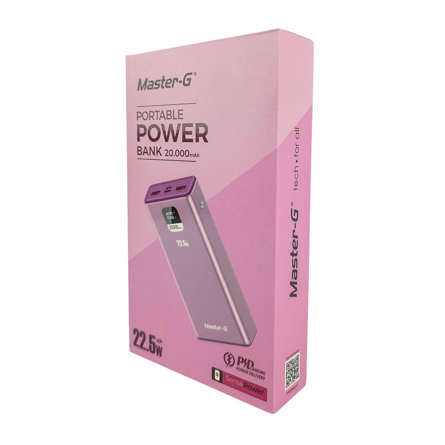 Batería Externa Power Bank 20000 Mah 22.5W UCP20PPD Rosada-2