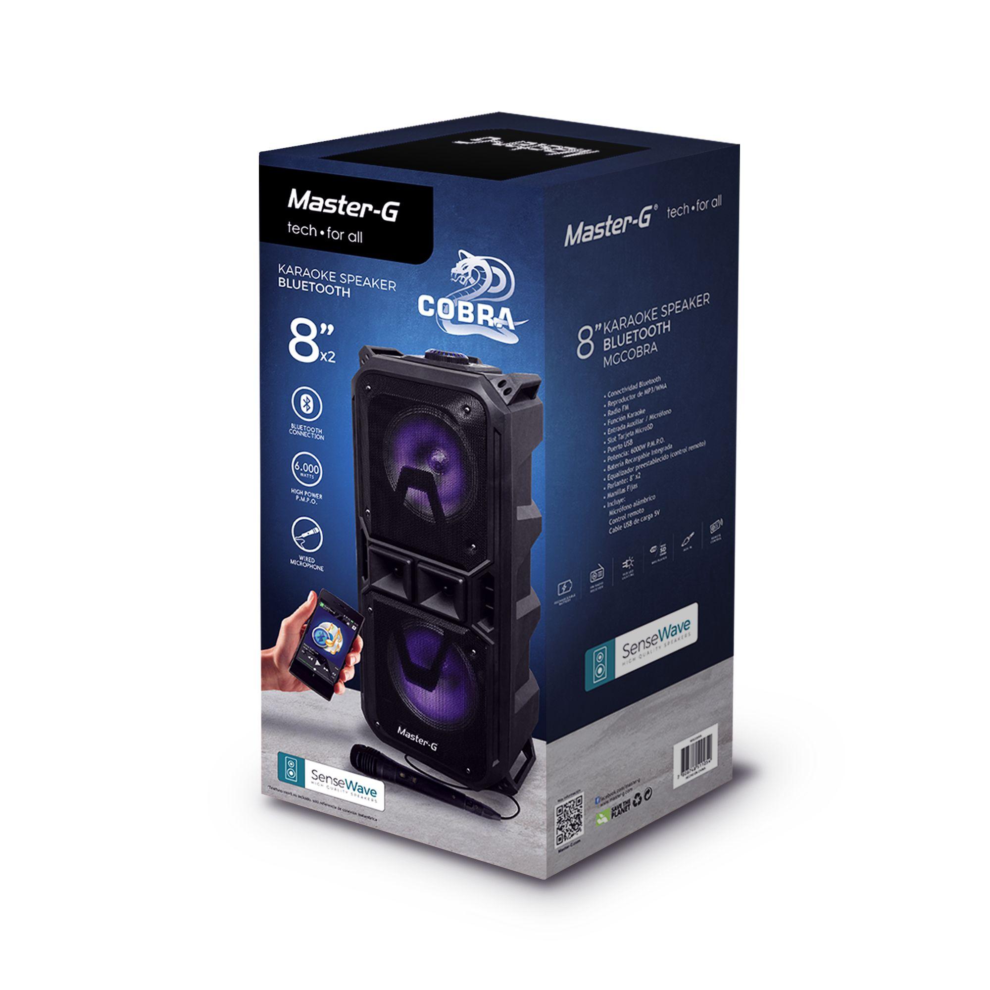 Parlante Karaoke Bluetooth Cobra Master G + Micrófono-5