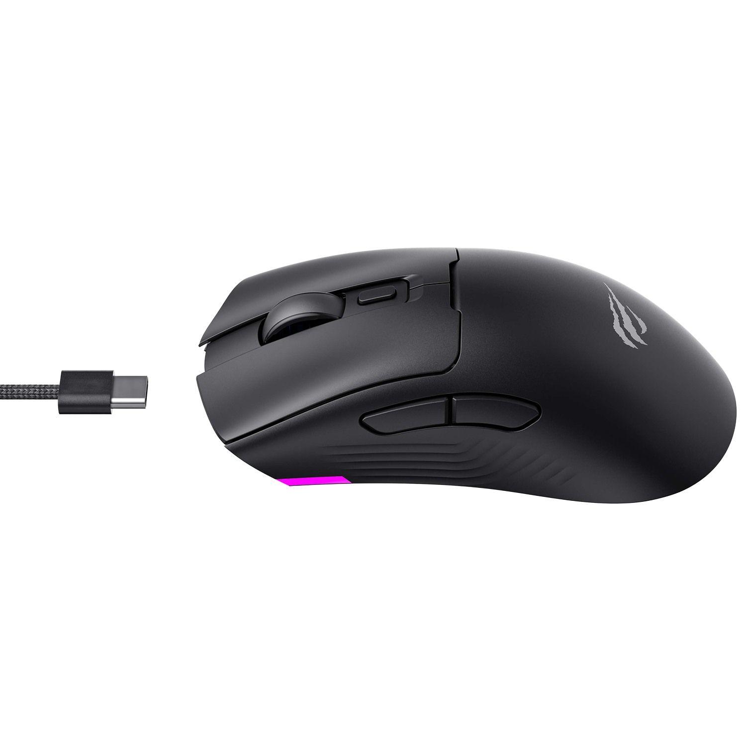 Mouse Gamer Bluetooth Rgb DPI 10000 MS966 Negro Havit-3