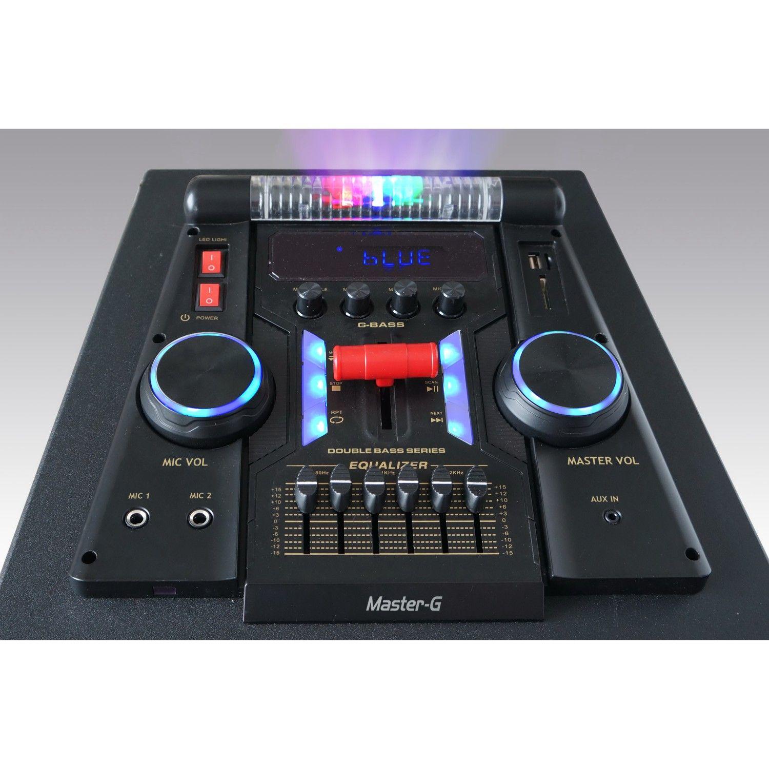 Parlante Karaoke Bluetooth 12" Master-G MGULTRAFORCEI-4
