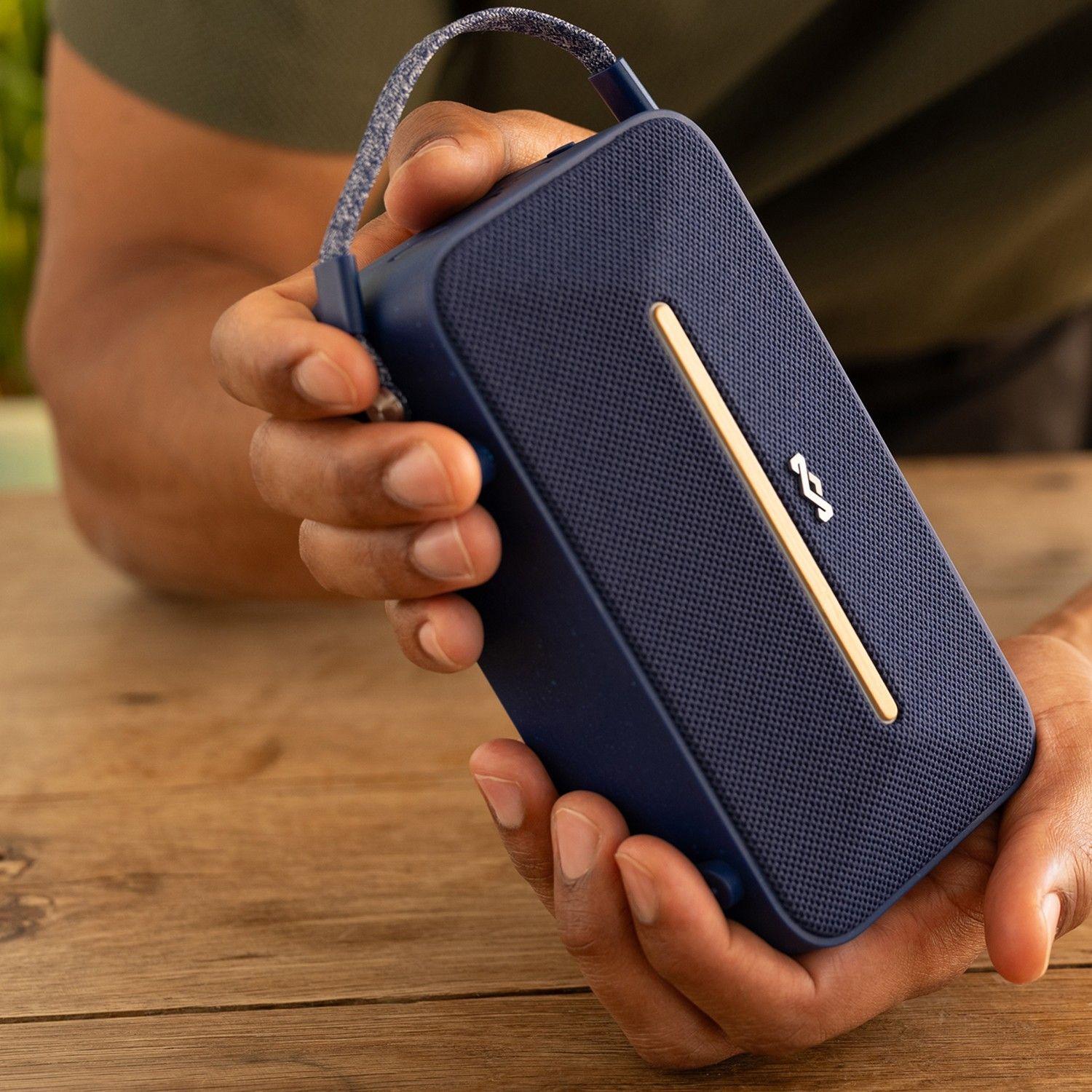 Parlante Bluetooth 5.3 Waterproof Rise Up Solar Azul Marley-6
