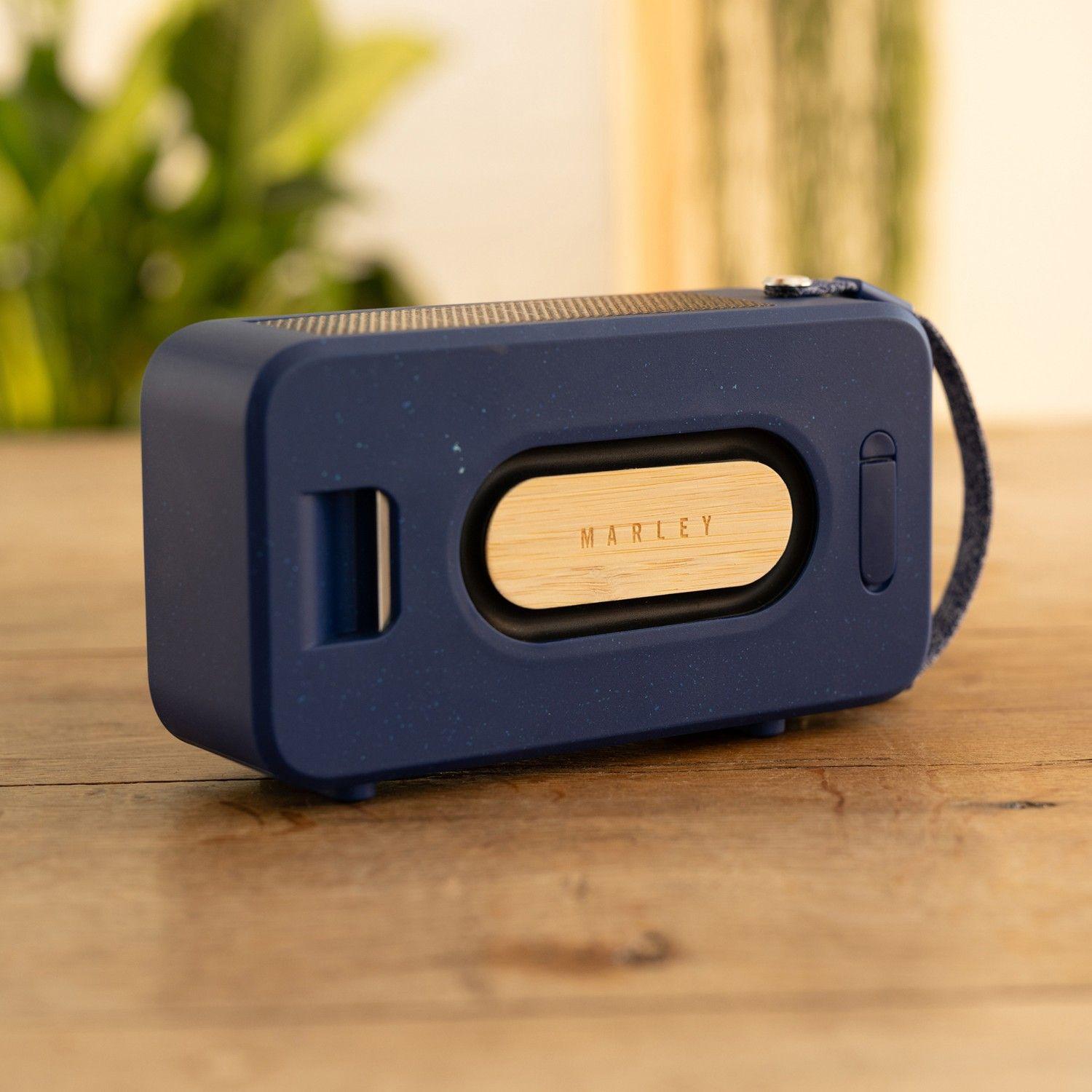 Parlante Bluetooth 5.3 Waterproof Rise Up Solar Azul Marley-7