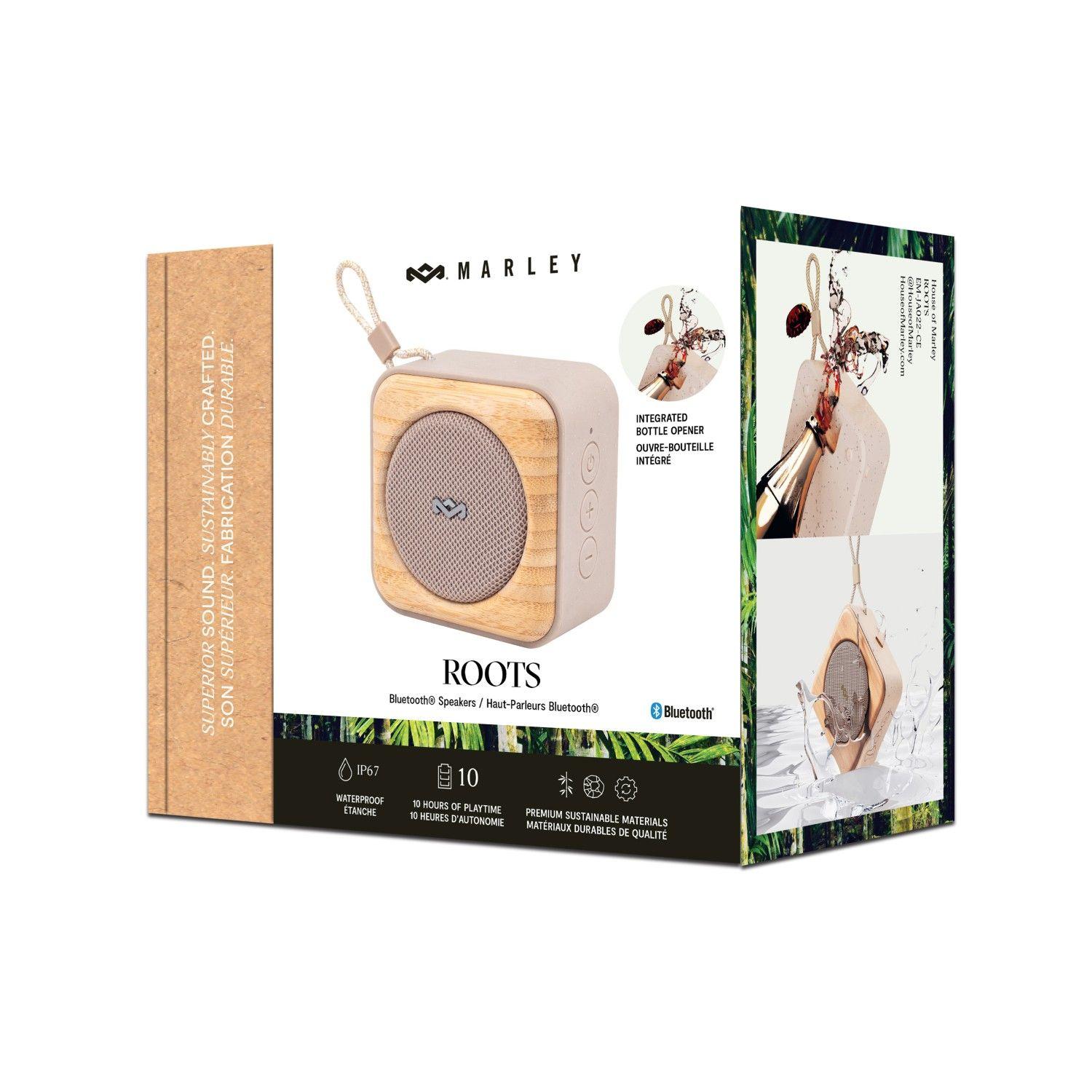 Parlante Bluetooth 5.3 Roots Crema Marley-7