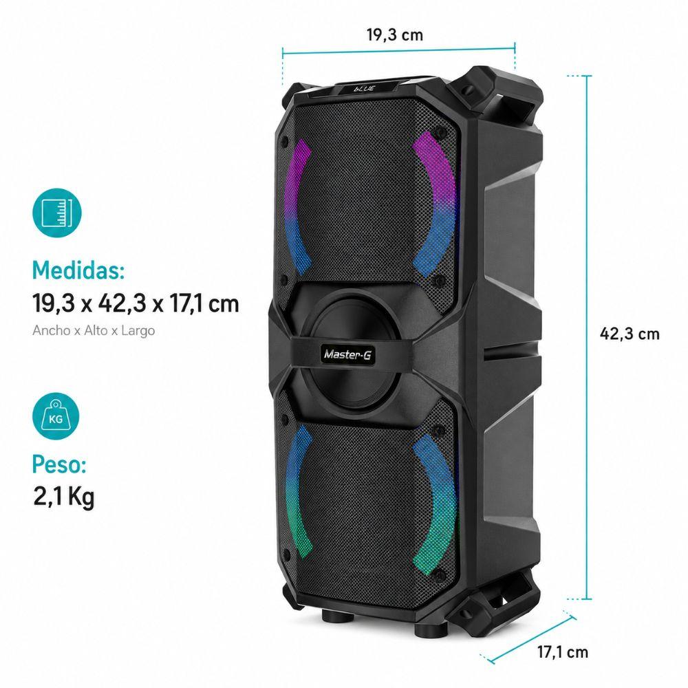 Parlante Bluetooth Karaoke Mini Luxor 4” X2 Micrófono-2