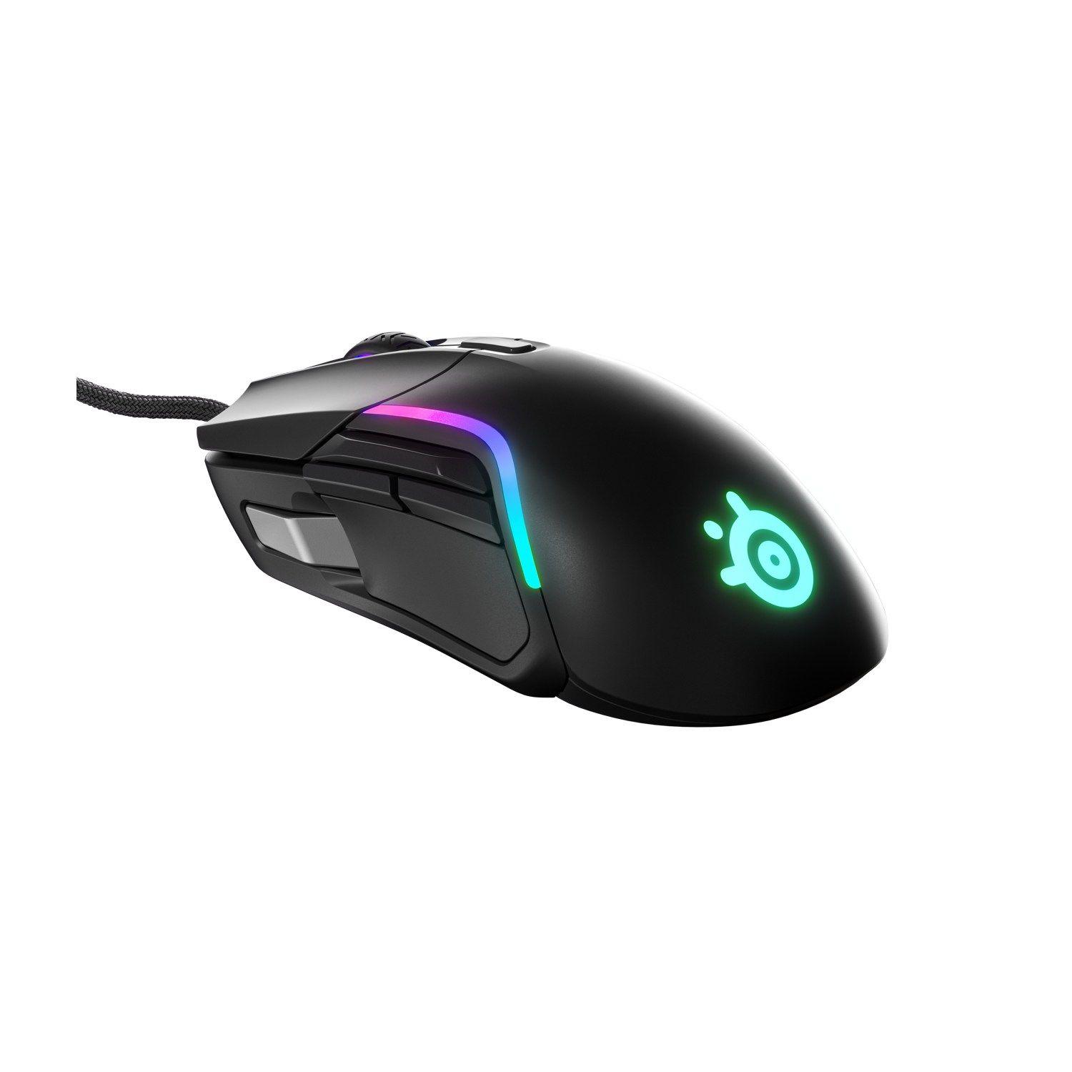 Mouse Gamer SteelSeries Rival 5 18000 CPI 9 Botones Negro-1