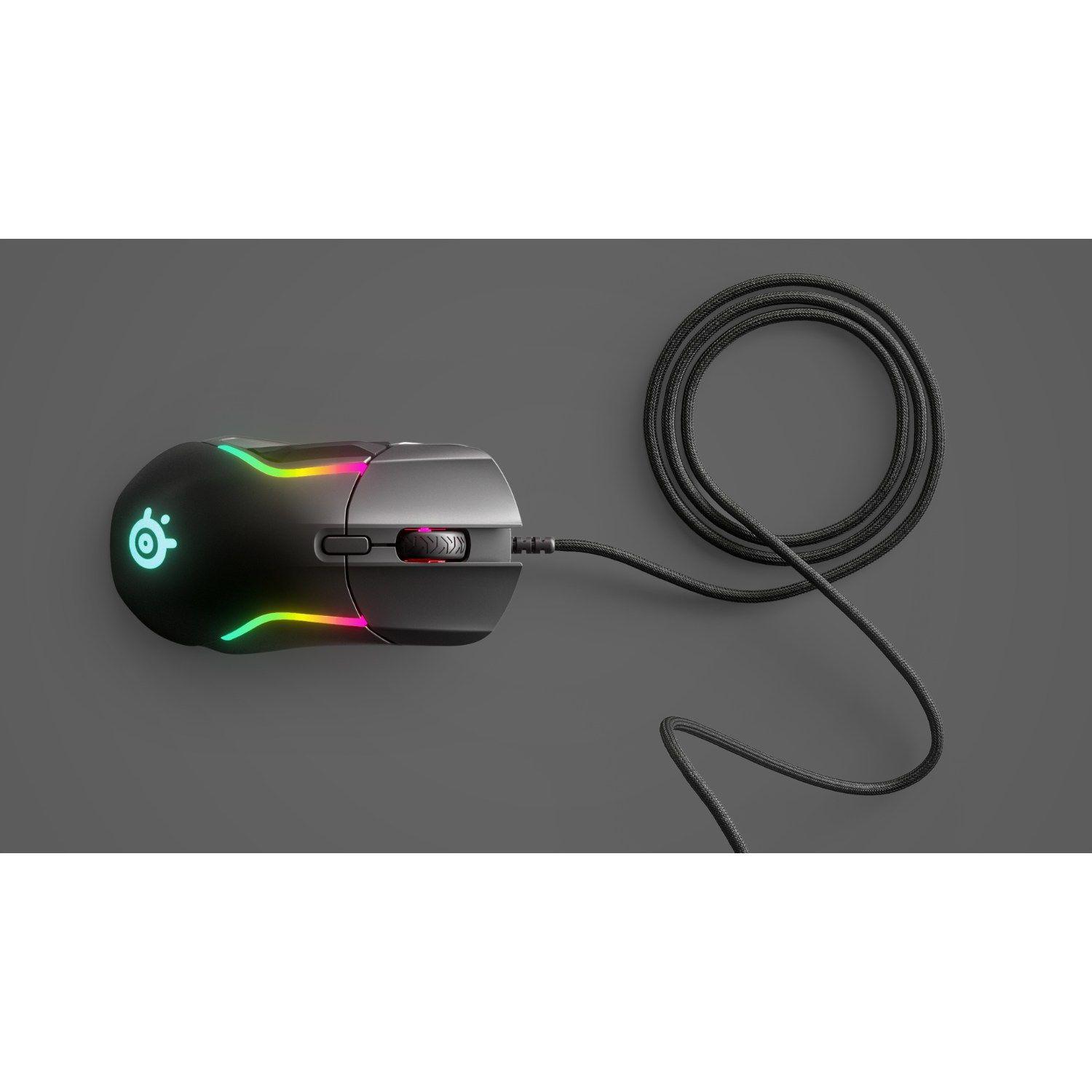 Mouse Gamer SteelSeries Rival 5 18000 CPI 9 Botones Negro-5
