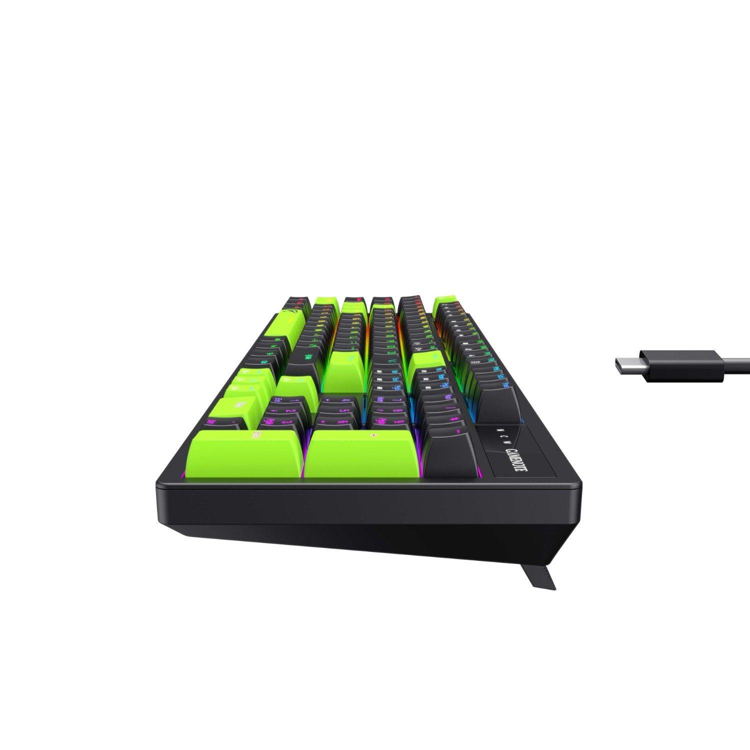 Teclado Gamer Mecánico Luces RGB KB893L Havit Negro-4
