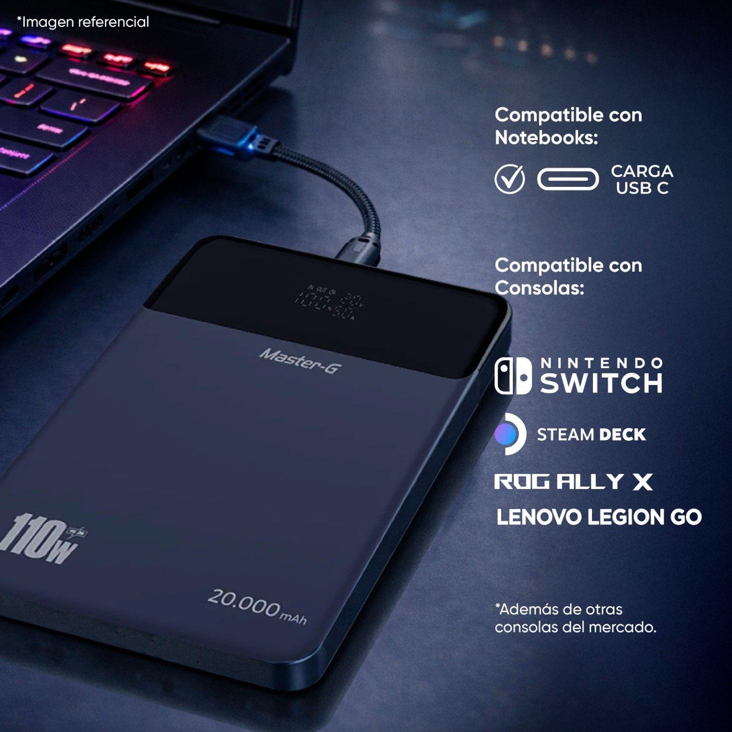 Cargador Slim Portátil Notebook 20000Mah 110W PD Master-G-2