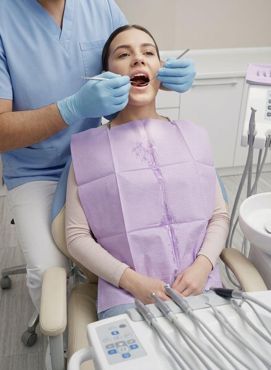 500 Campo Clínico Manicuristas - Pechera Dental-2