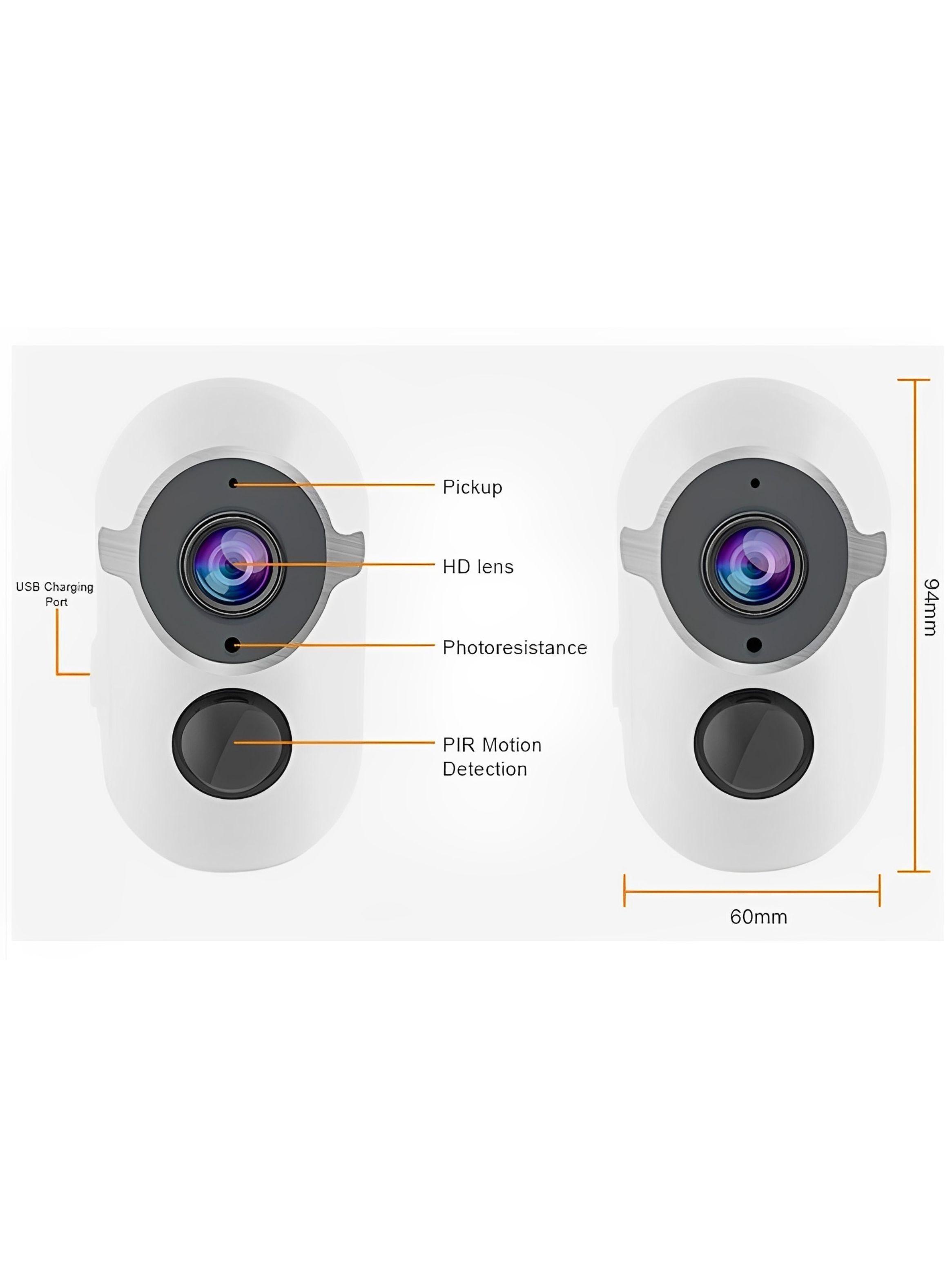 Cámara de Vigilancia con Baterías, Compatible con Alexa-7