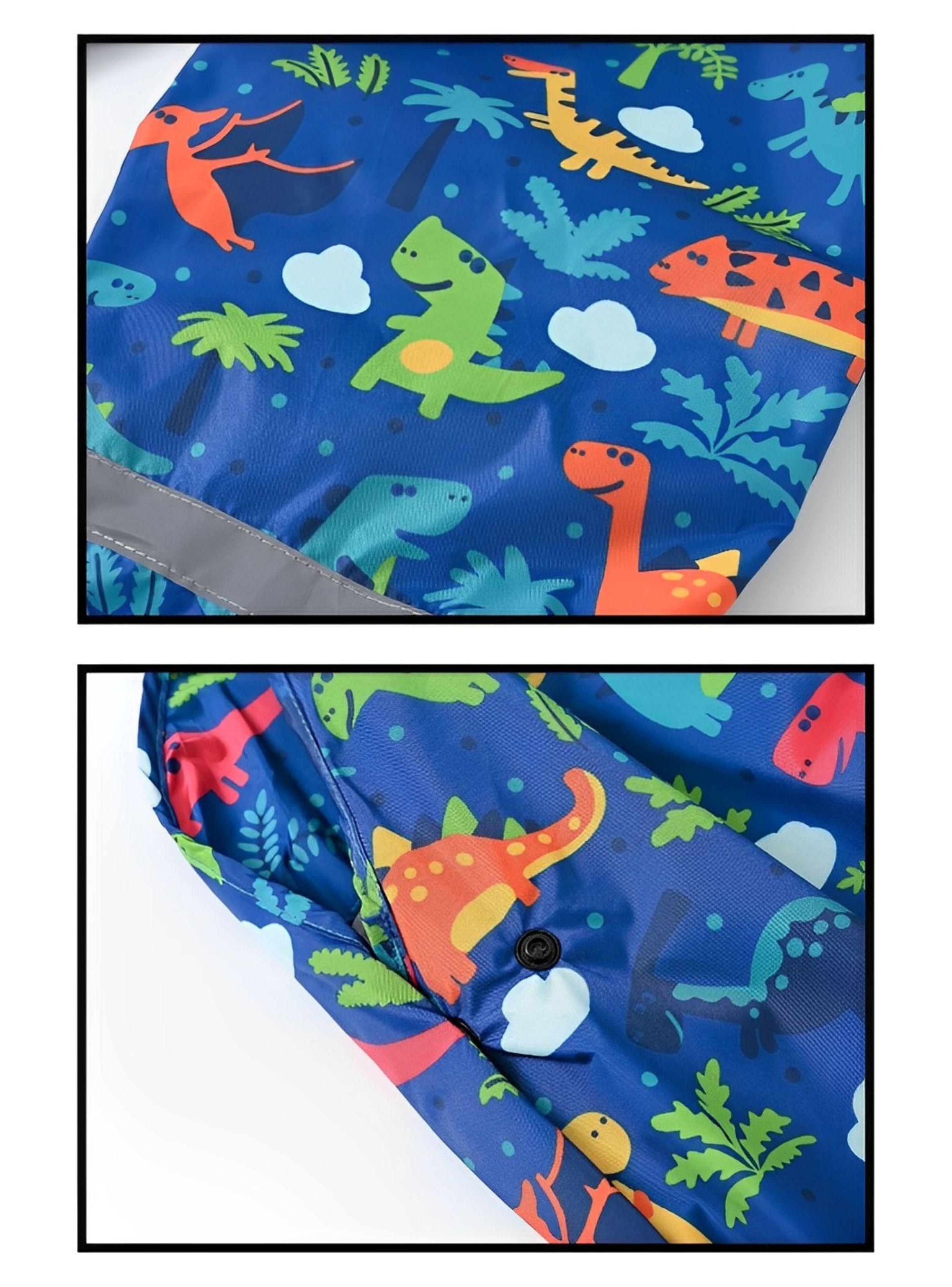 Jardinera Impermeable para Niños/as - Lindo Diseño de Dinosaurios-4