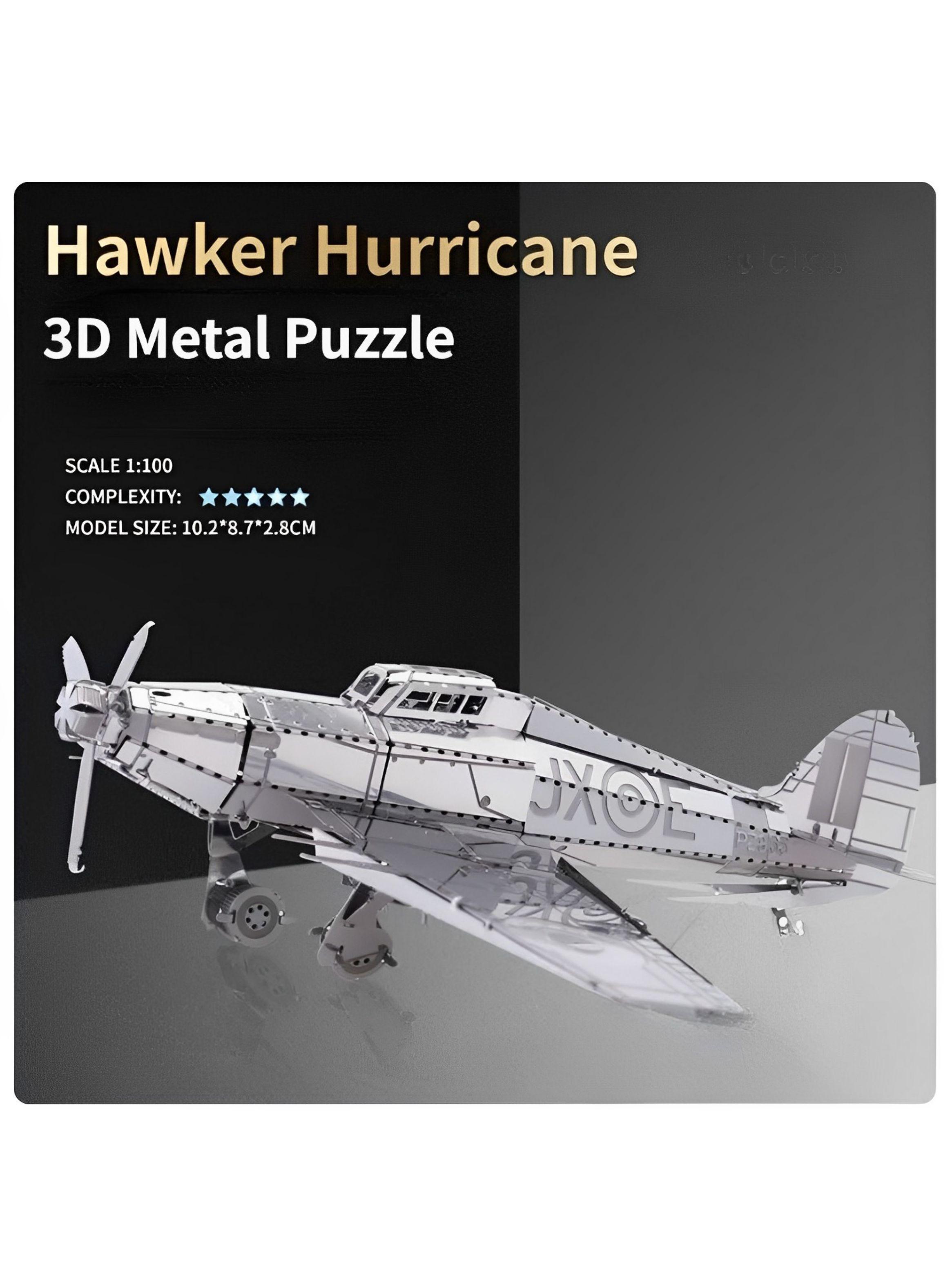 Puzzle 3D de Metal - Hawker Hurricane-4