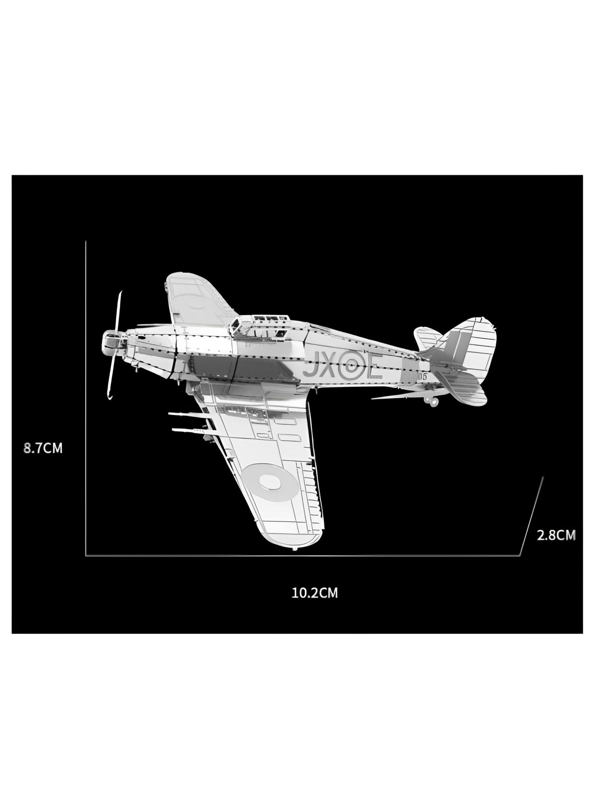 Puzzle 3D de Metal - Hawker Hurricane-5