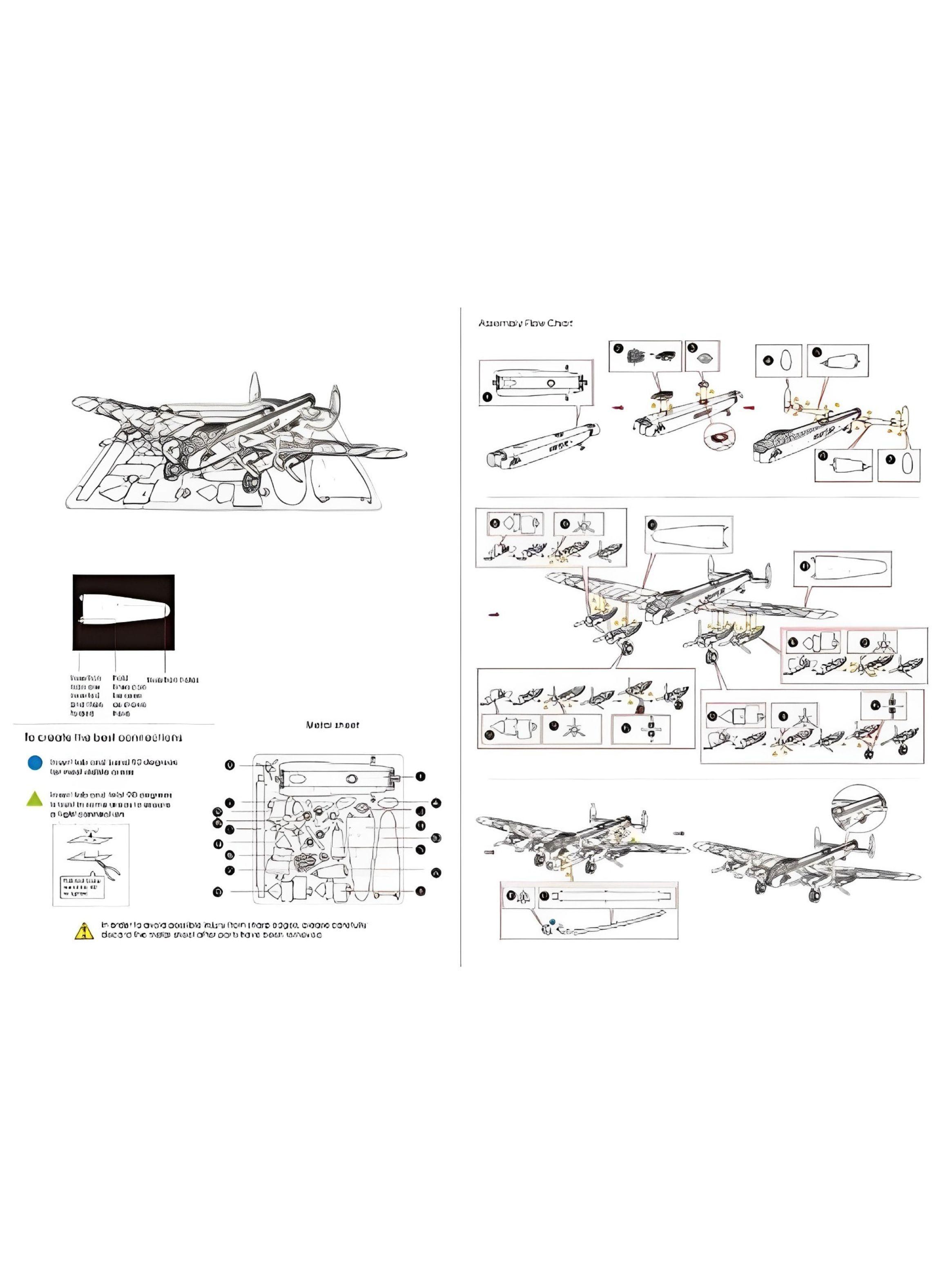 Puzzle 3D de Metal - Bombardero Lancaster-5