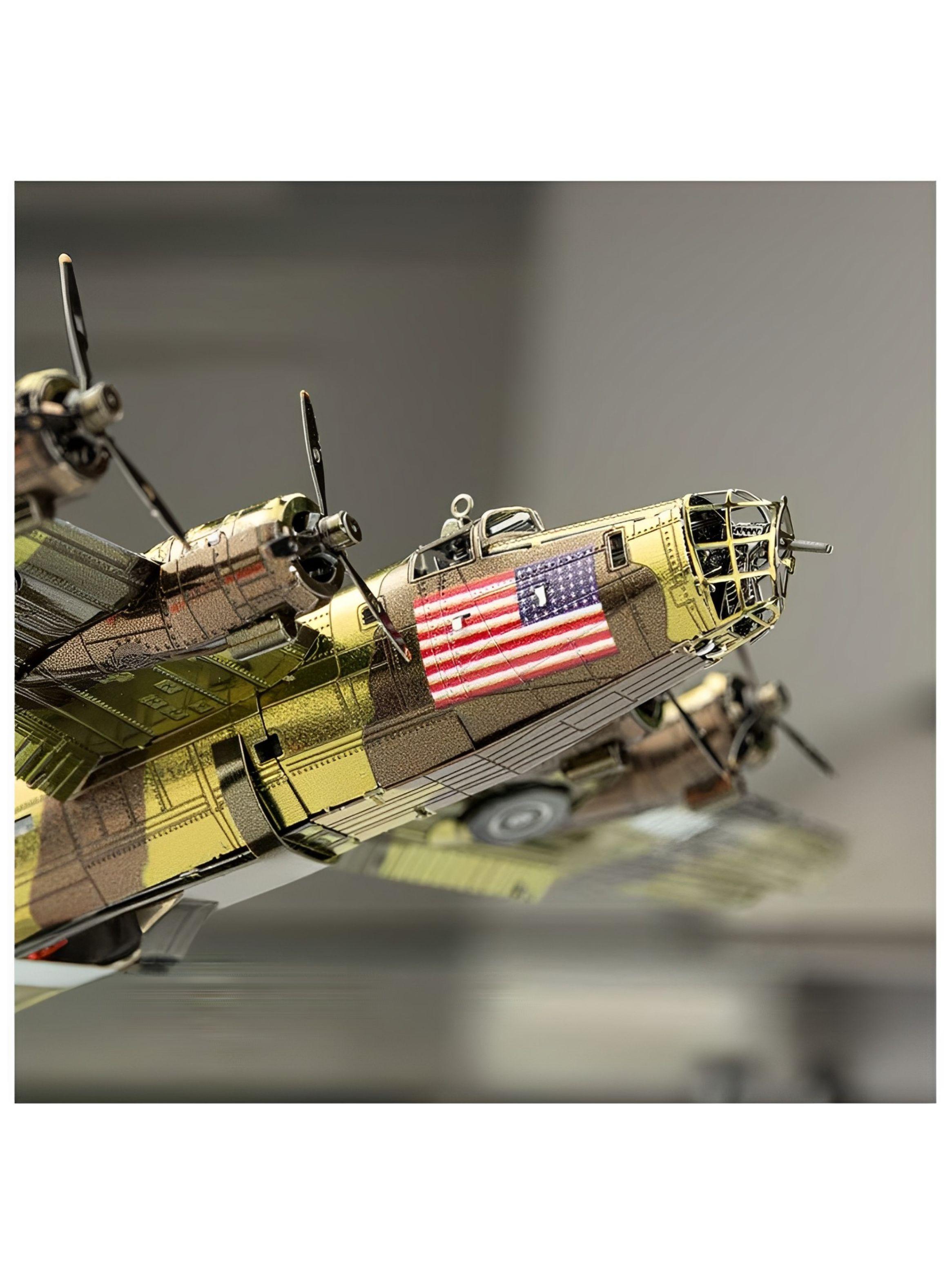Puzzle 3D de Metal - Bombardero B-24 Liberator-3