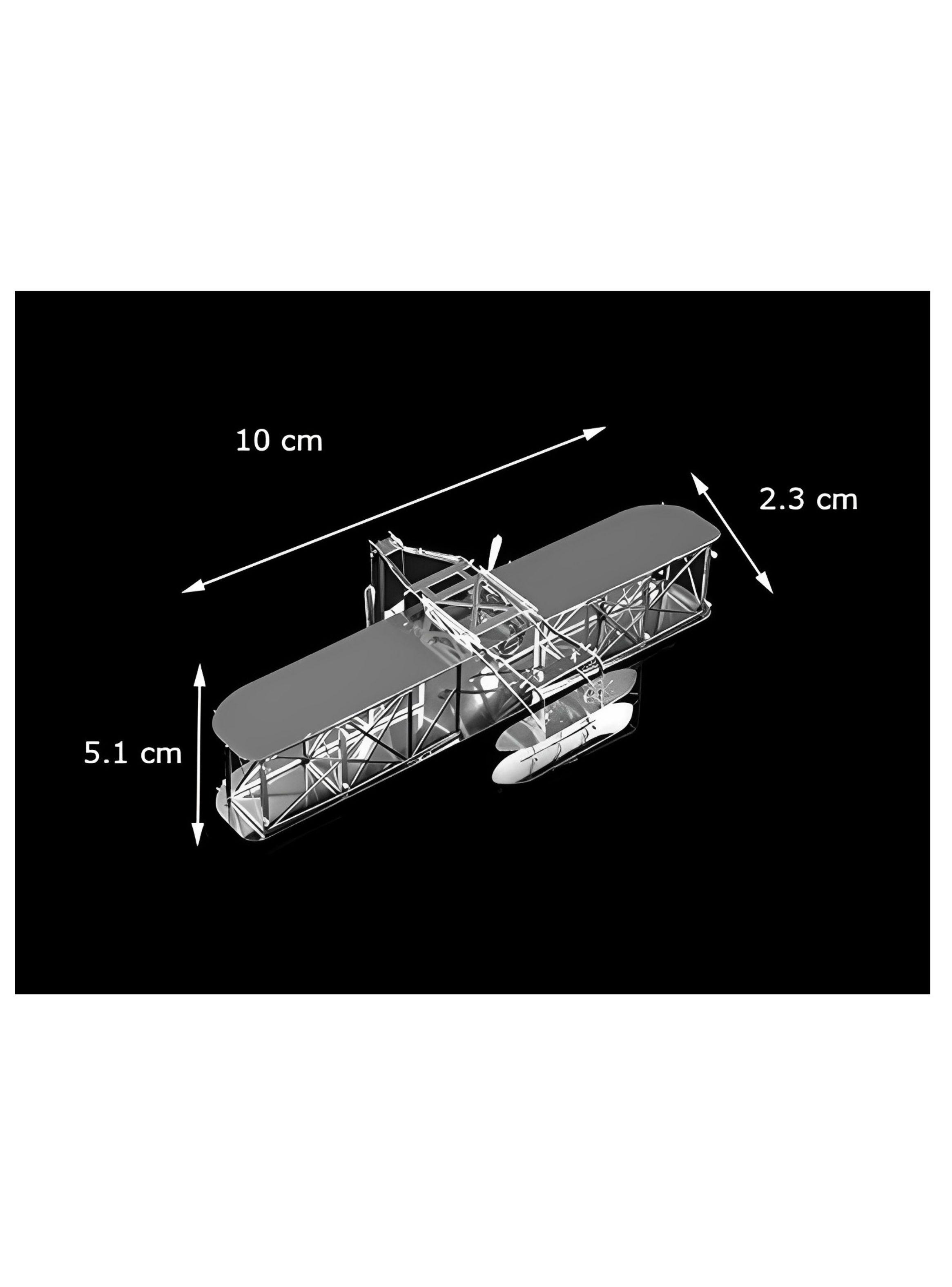 Puzzle 3D de Metal - Biplano de los Hermanos Wright-4